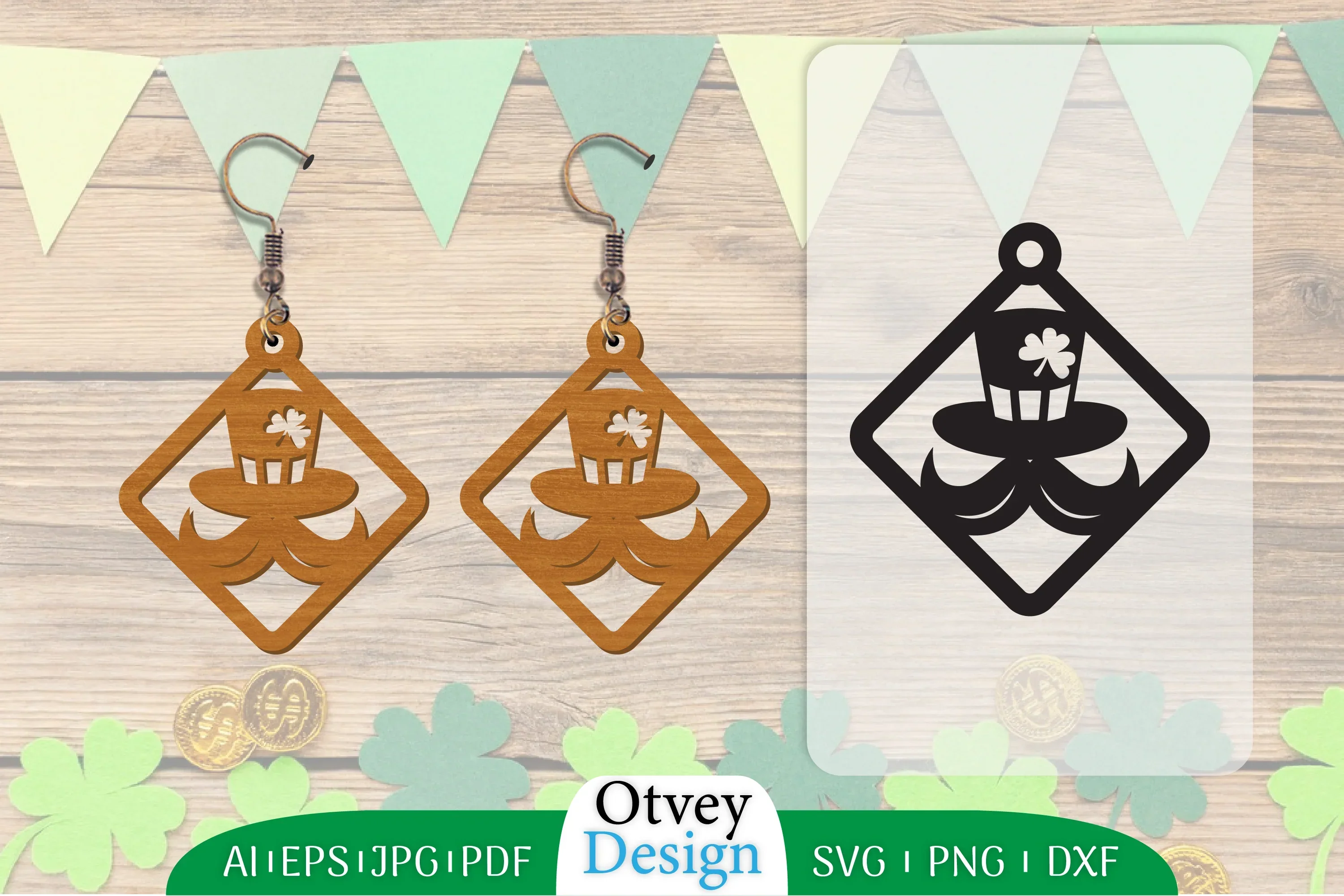 St Patrick's Day Earring Lasercut SVG Bundle