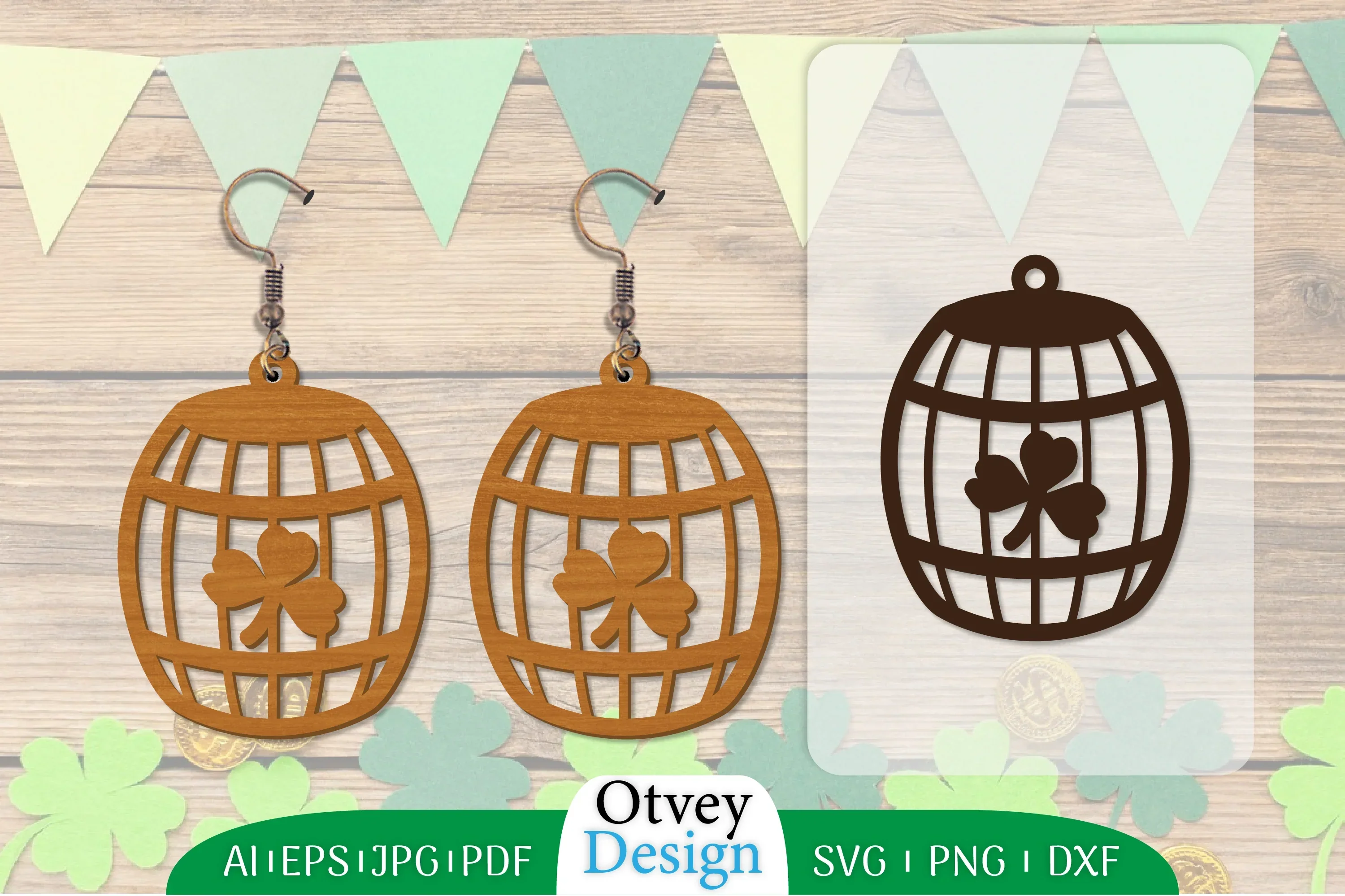 St Patrick's Day Earring Lasercut SVG Bundle