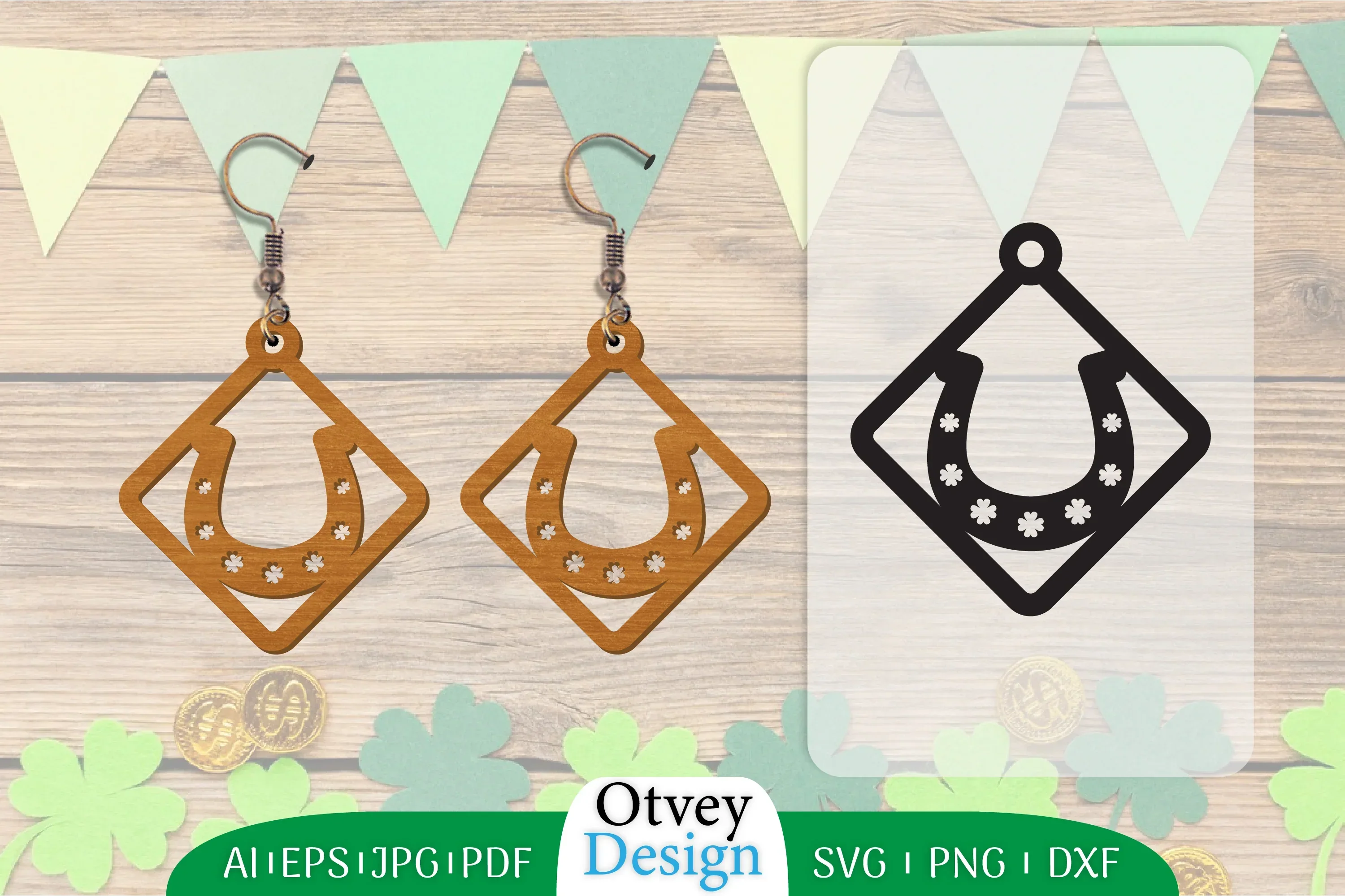 St Patrick's Day Earring Lasercut SVG Bundle