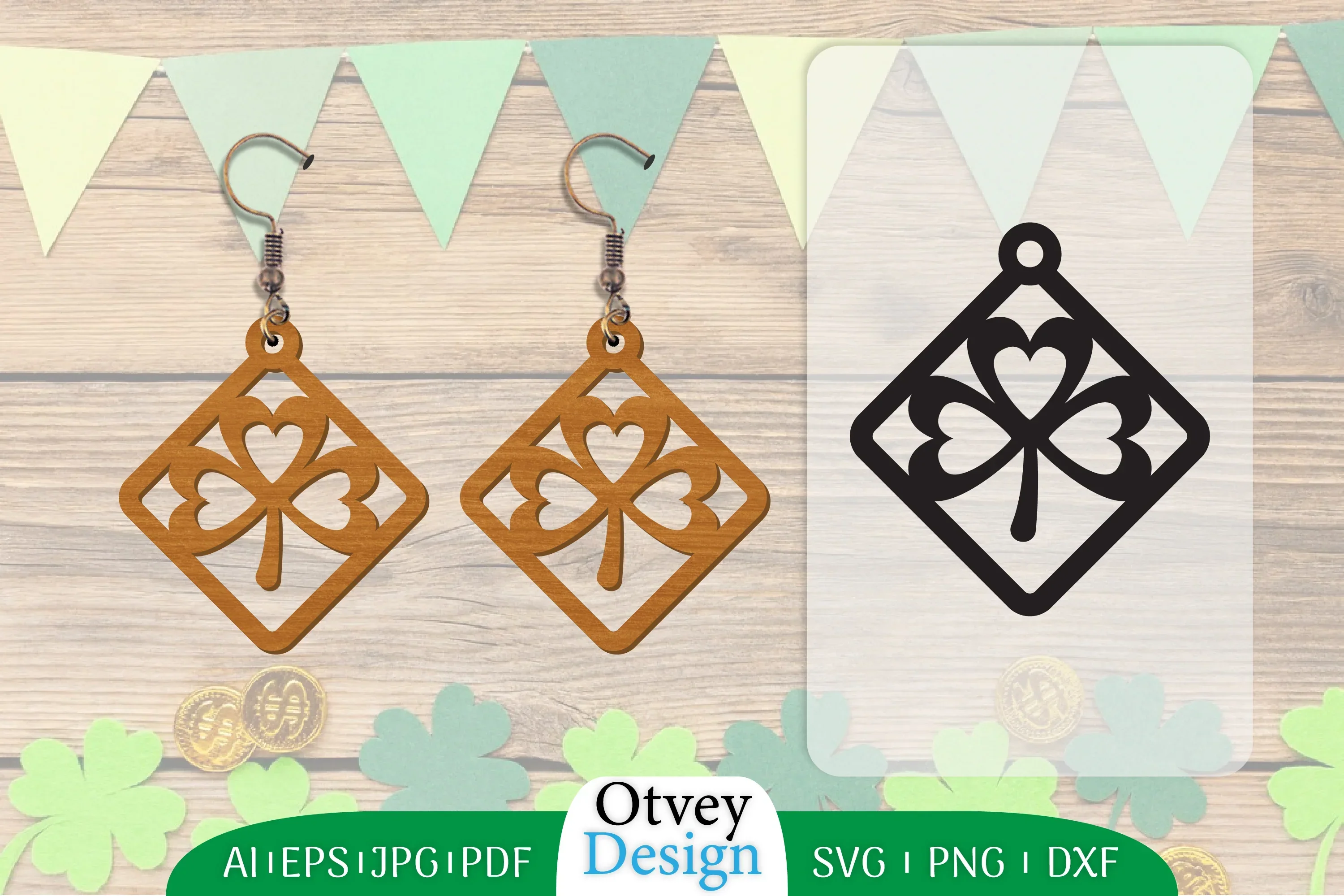 St Patrick's Day Earring Lasercut SVG Bundle