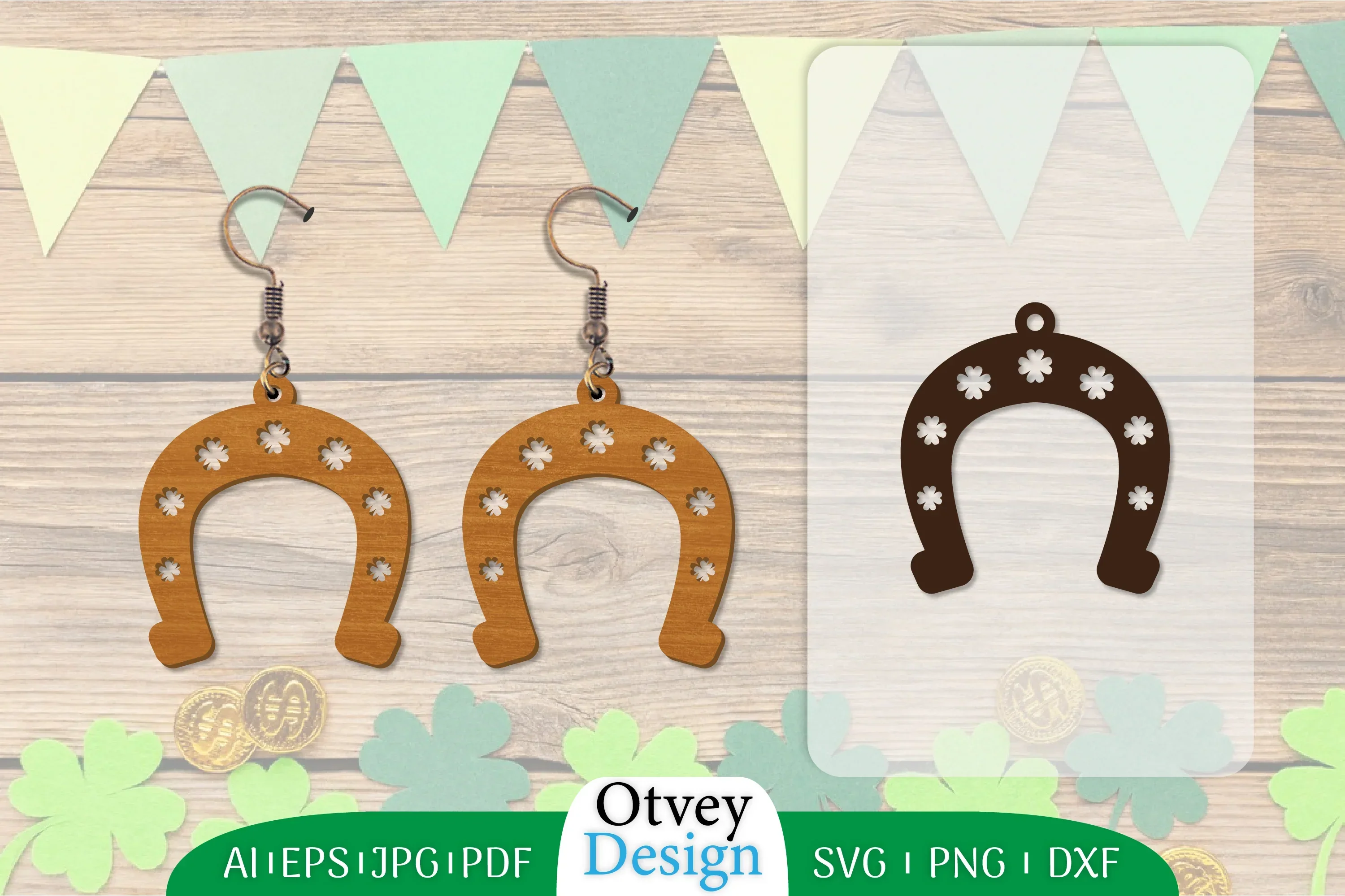 St Patrick's Day Earring Lasercut SVG Bundle