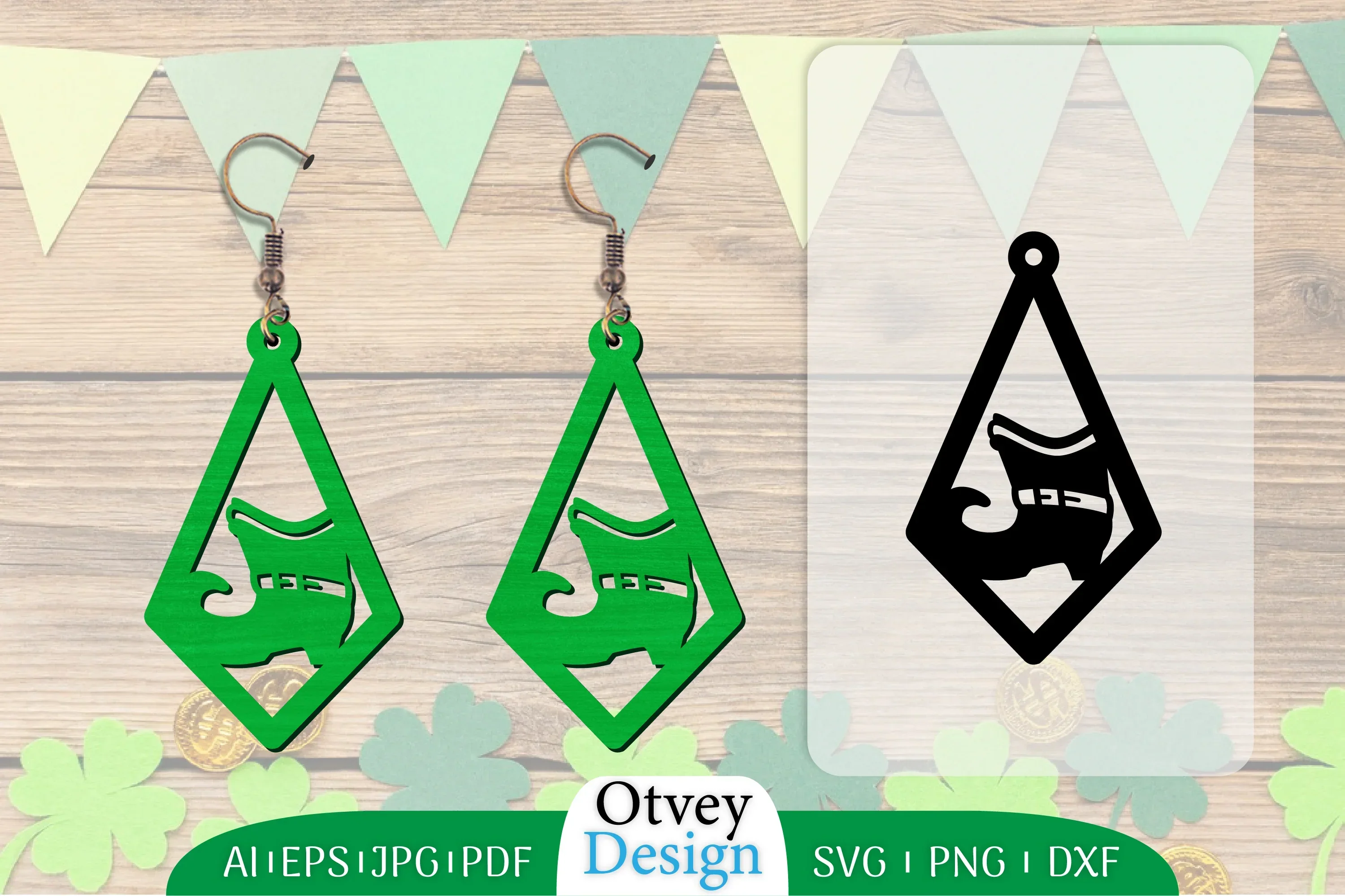 St Patrick's Day Earring Lasercut SVG Bundle