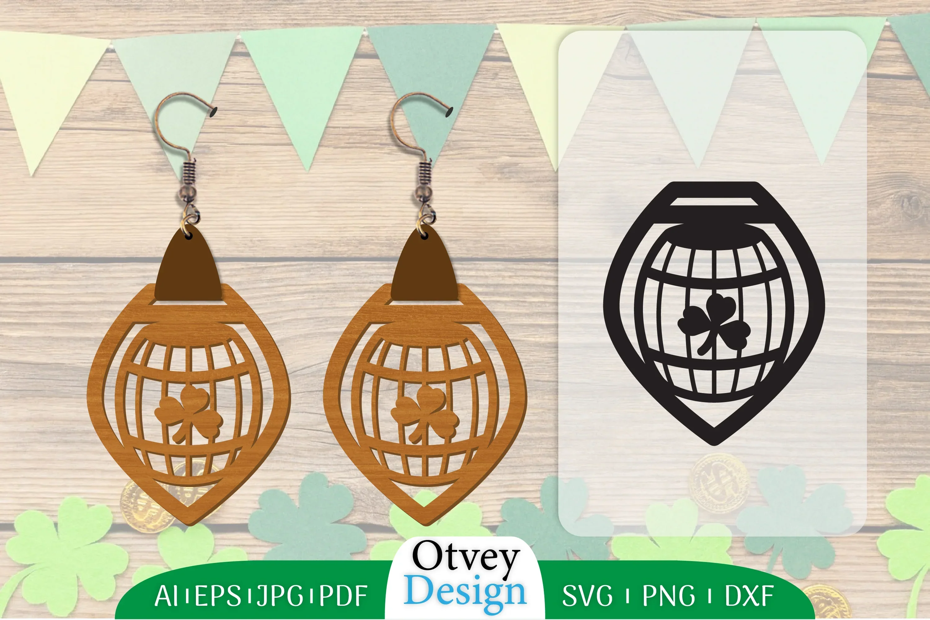St. Patrick's Day Earring Lasercut SVG Bundle5