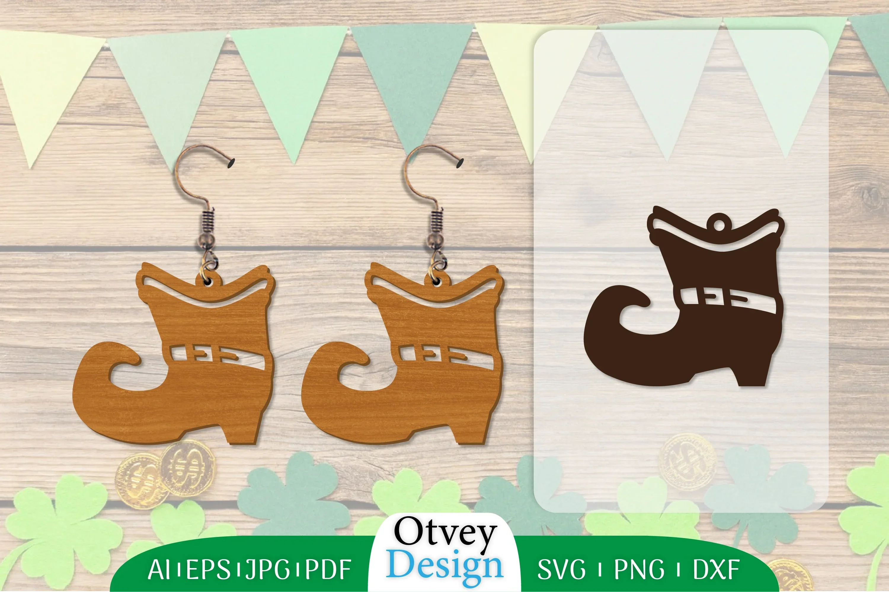 St Patrick's Day Earring SVG Bundle Lasercut