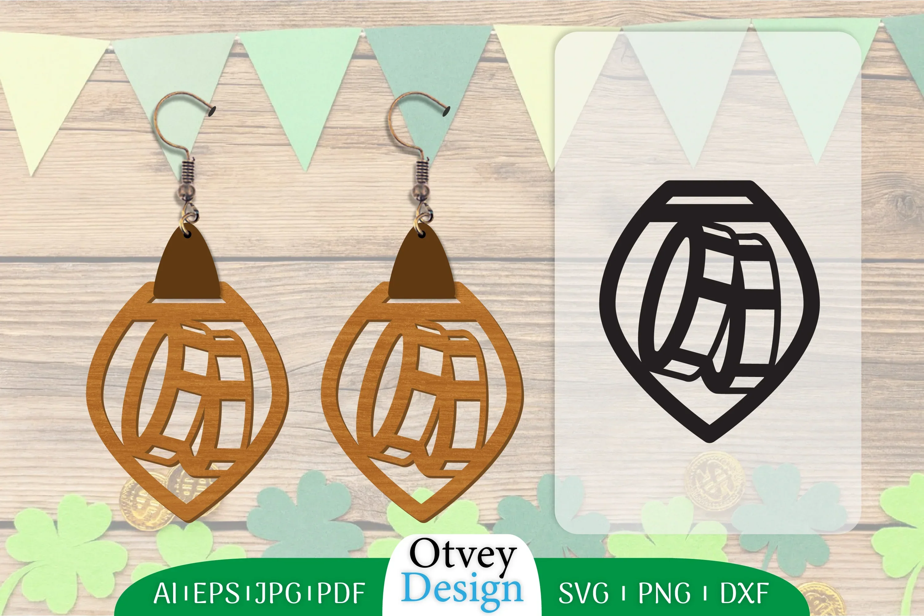 St Patrick's Day Earring SVG Bundle Lasercut