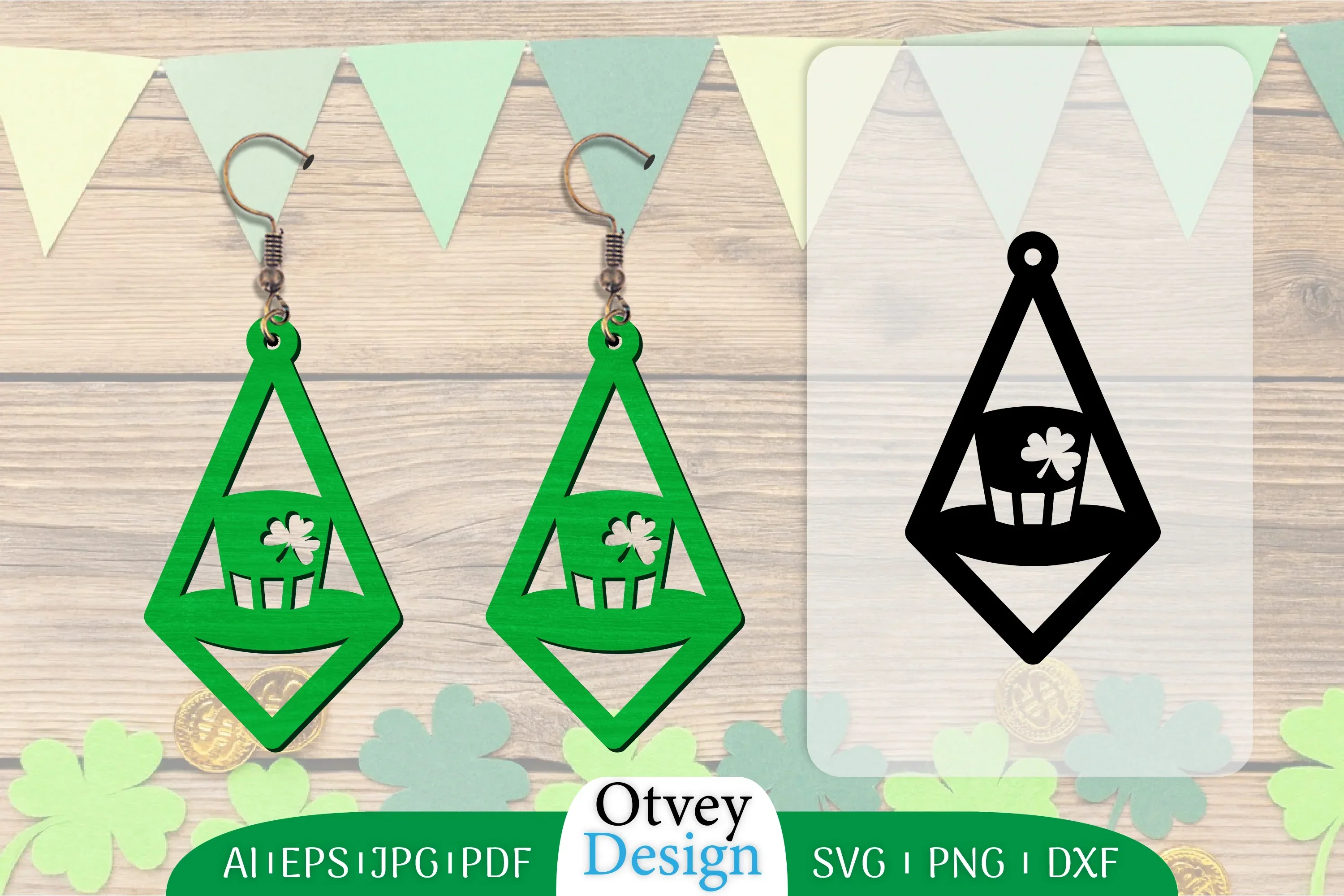 St Patrick's Day Earring SVG Bundle Lasercut