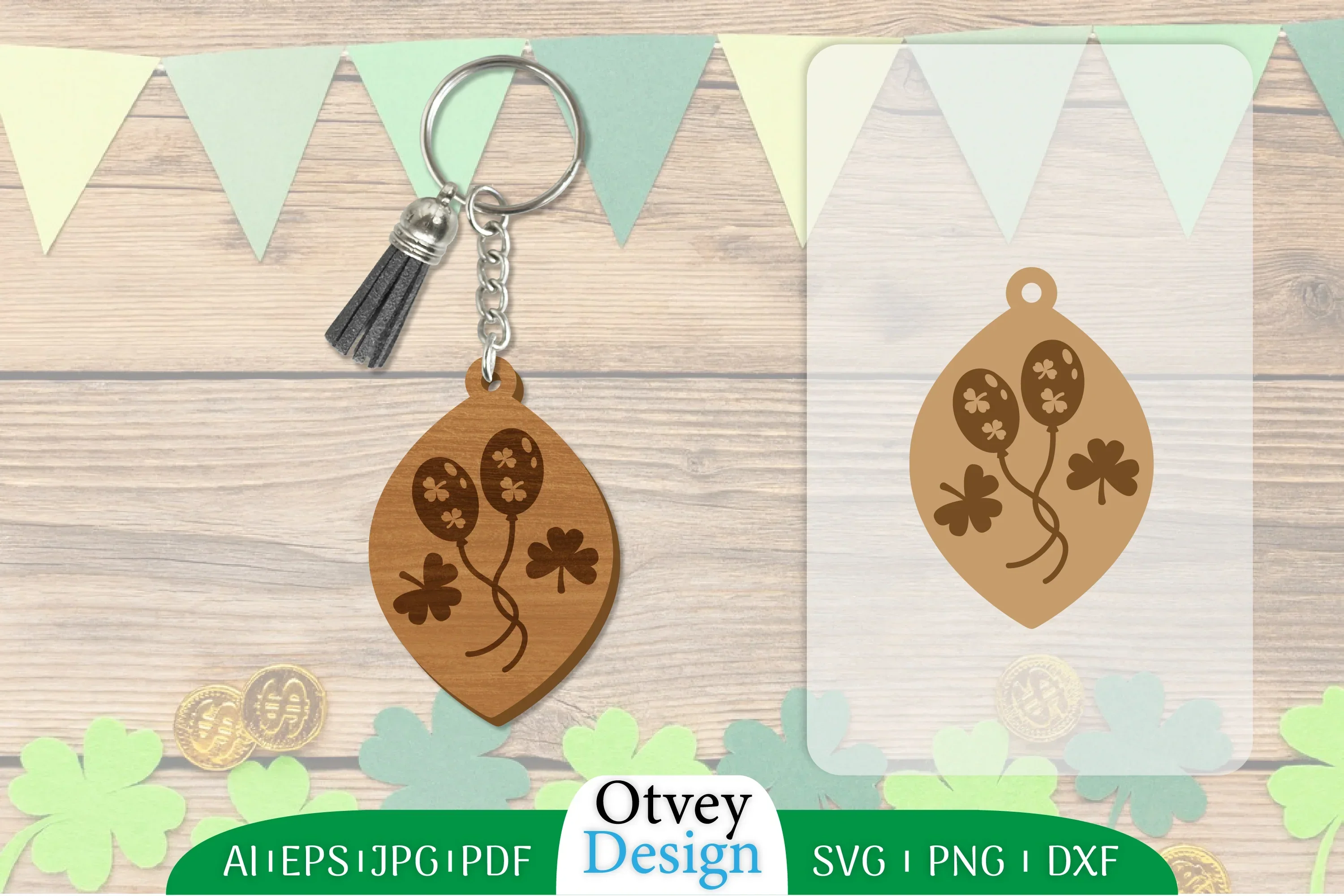 St Patrick's Day Keychain Lasercut SVG Bundle