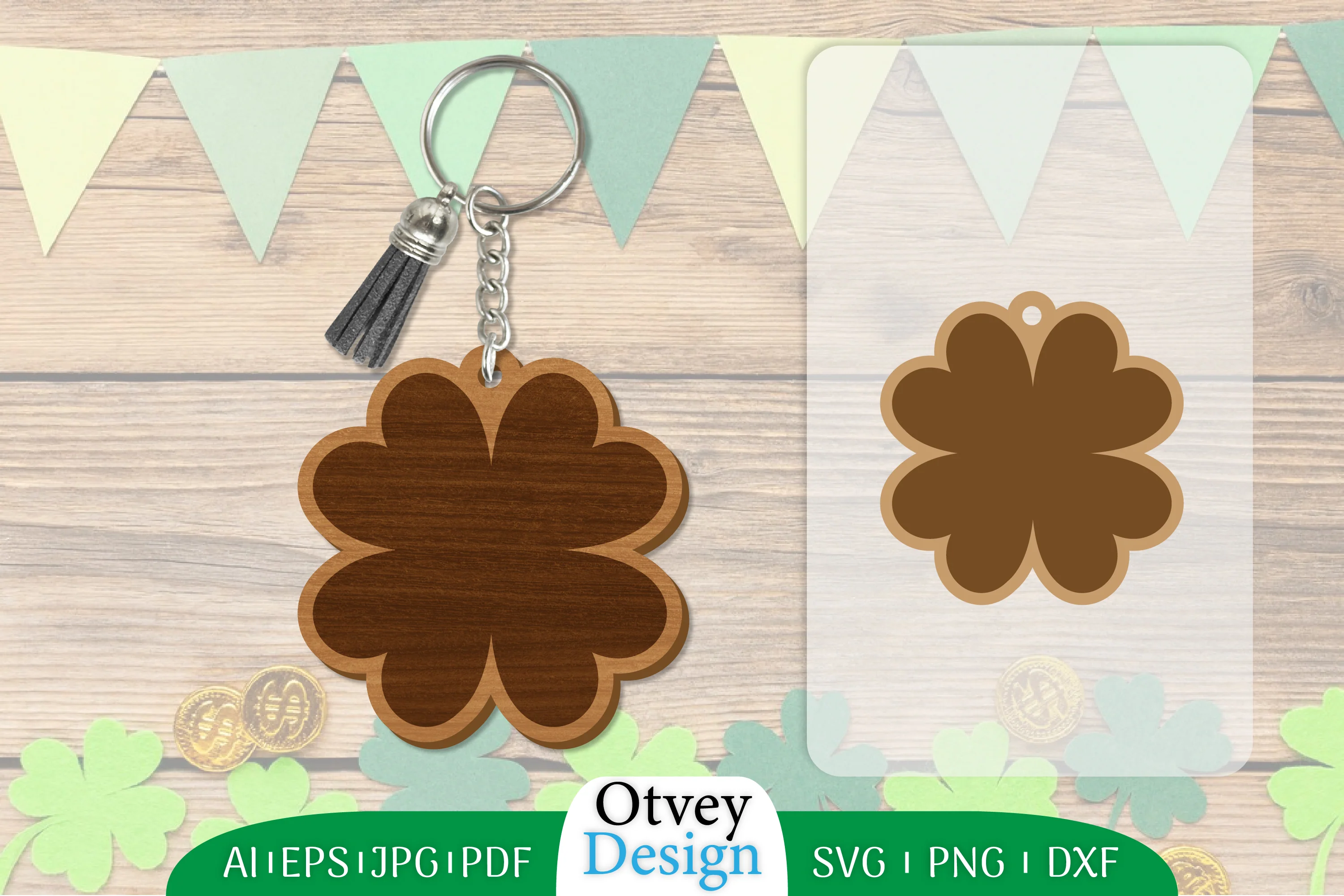 St Patrick's Day Keychain Lasercut SVG Bundle