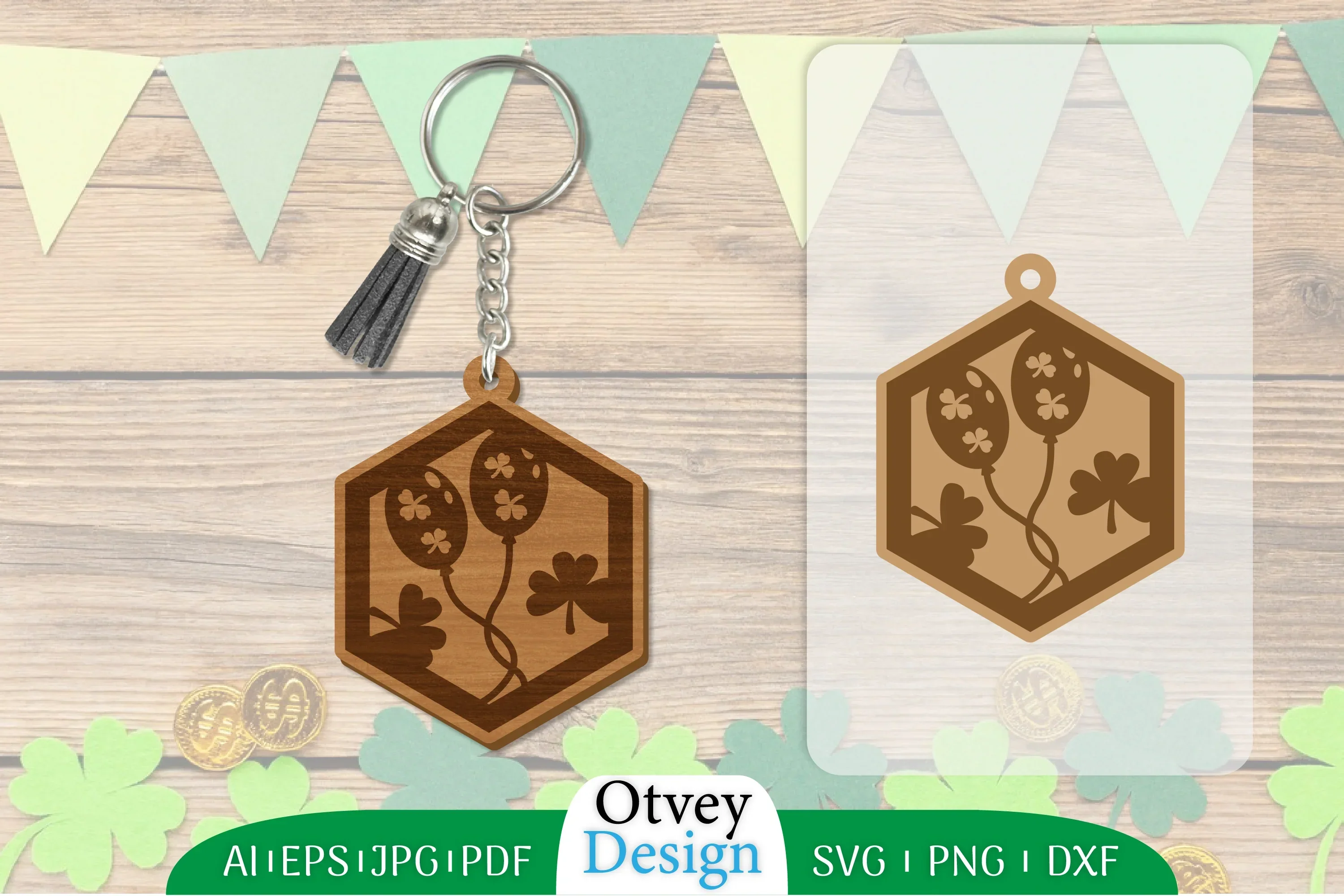 St Patrick's Day Keychain SVG Bundle