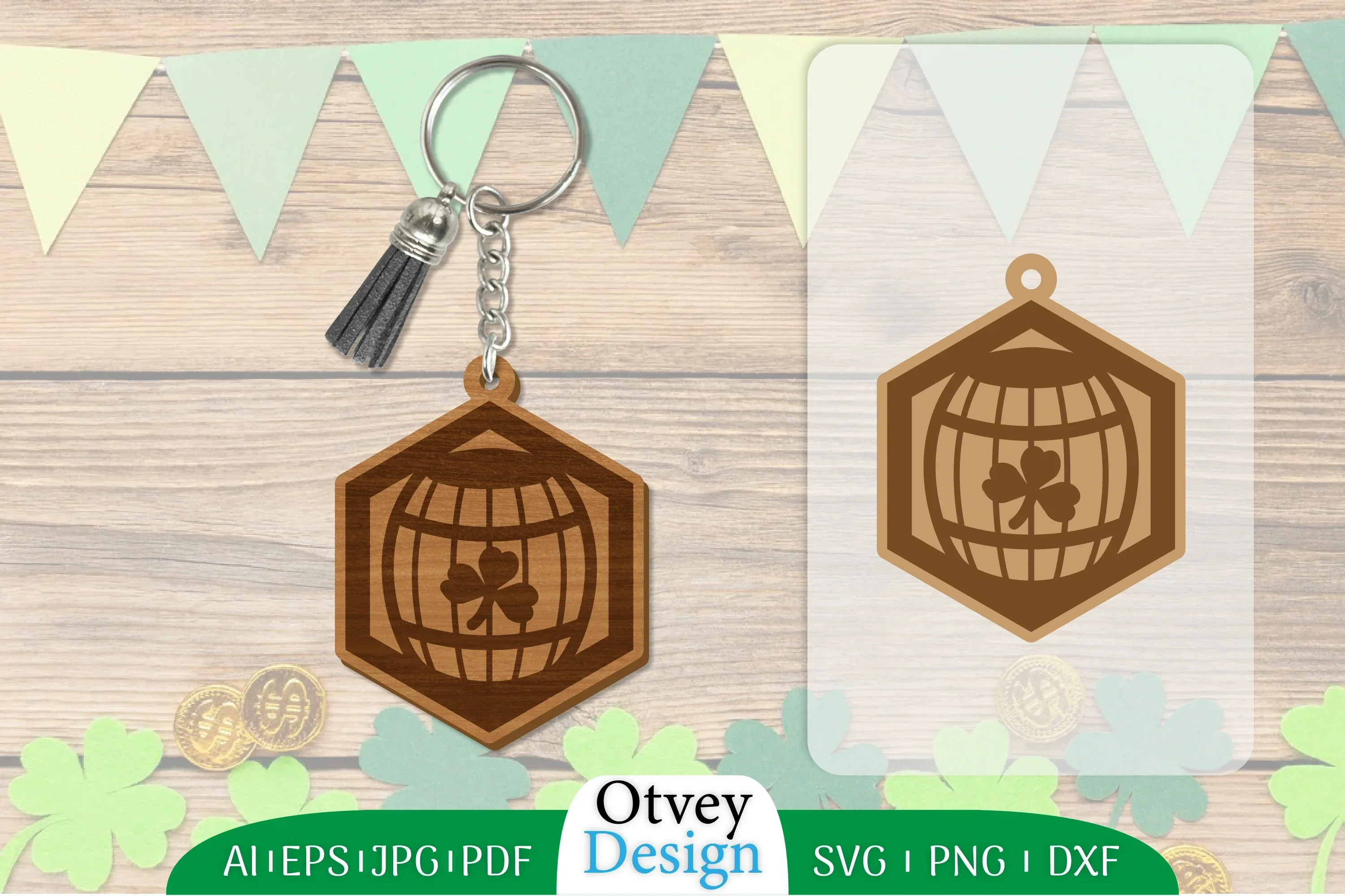 St Patrick's Day Keychain SVG Bundle