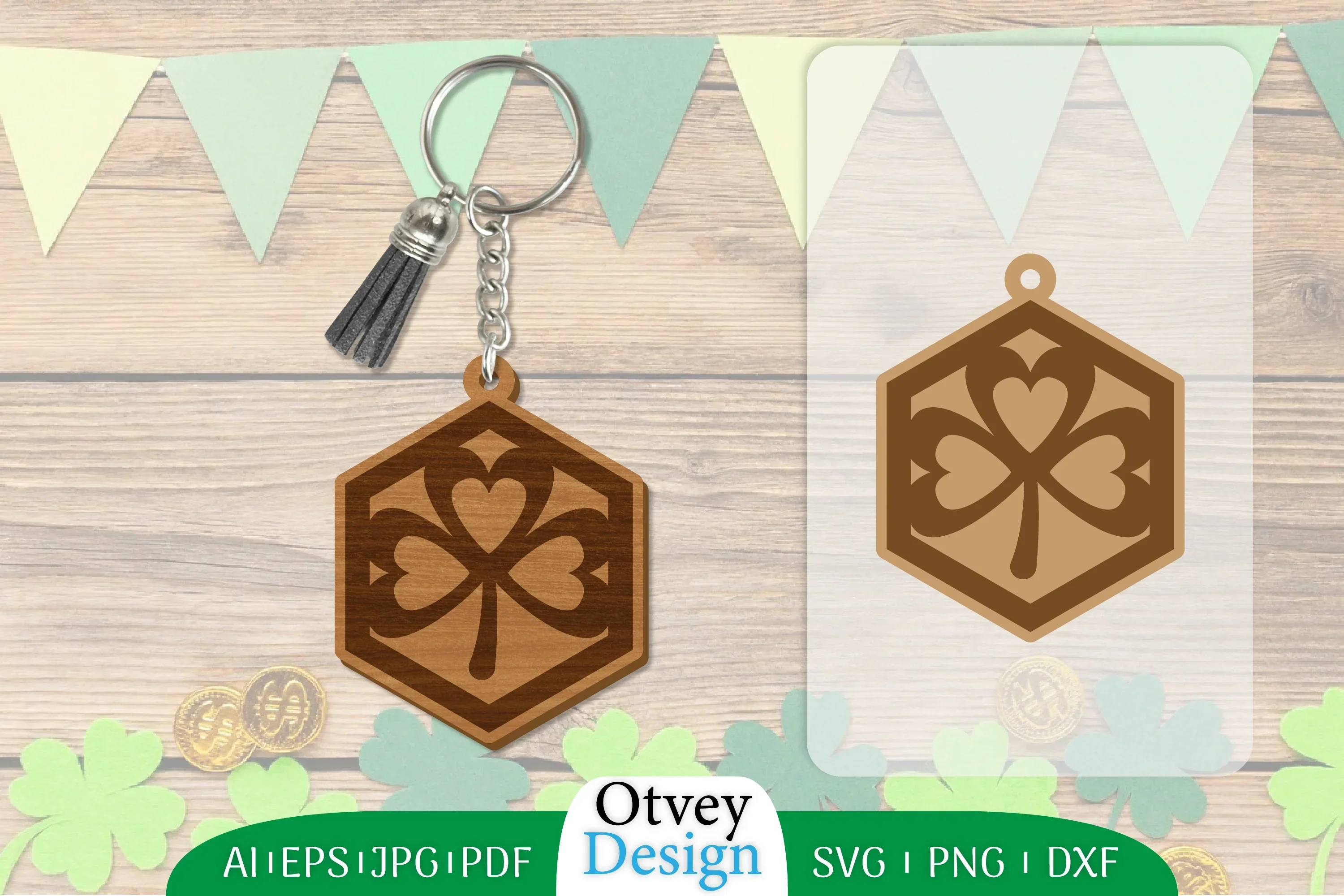St Patrick's Day Keychain SVG Bundle
