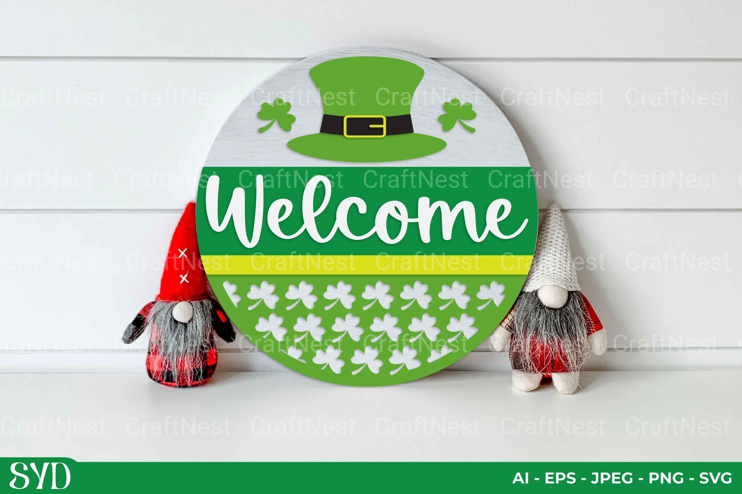 St. Patrick's Day Round Sign SVG Bundle - Image 2