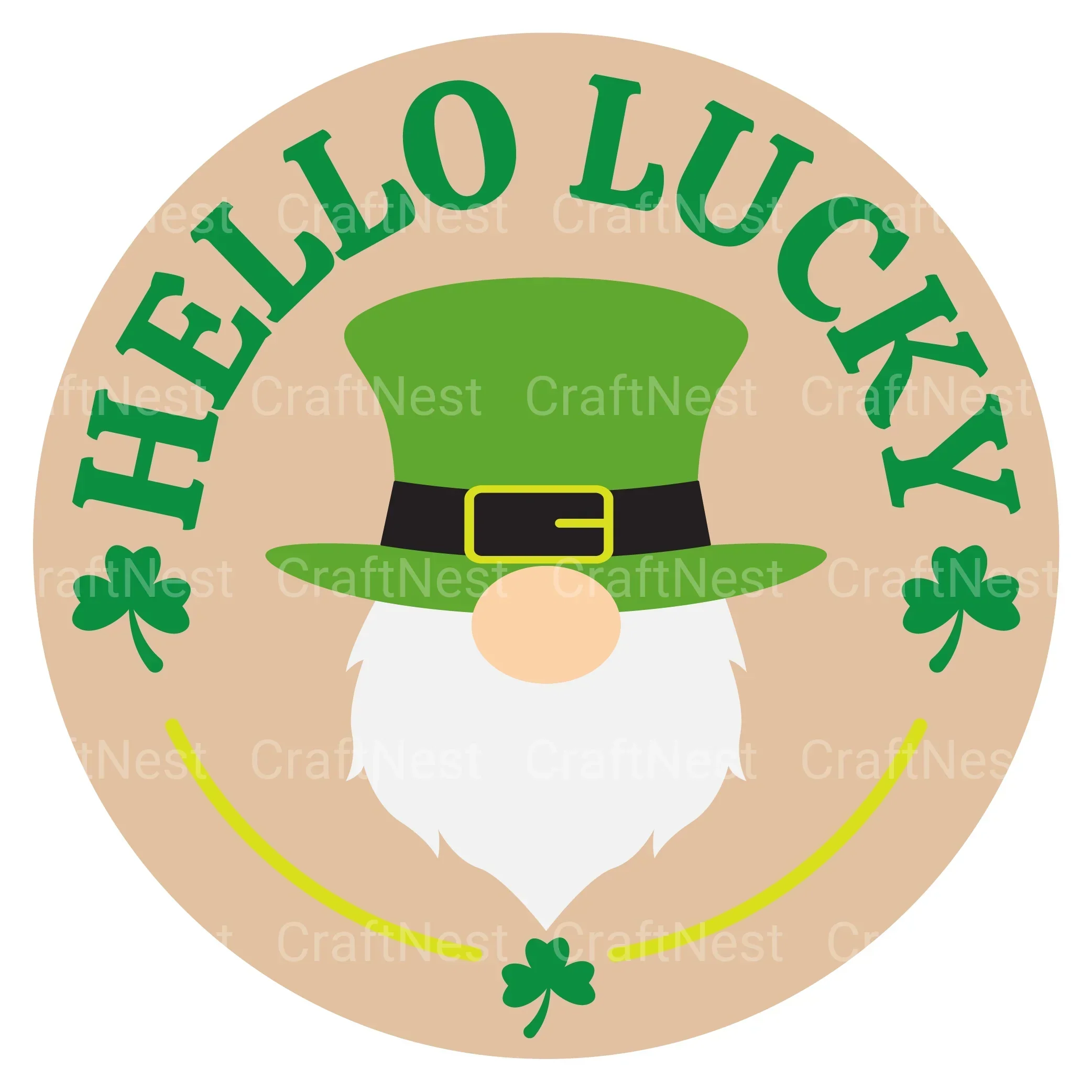 St. Patrick's Day Round Sign SVG Bundle - Image 2