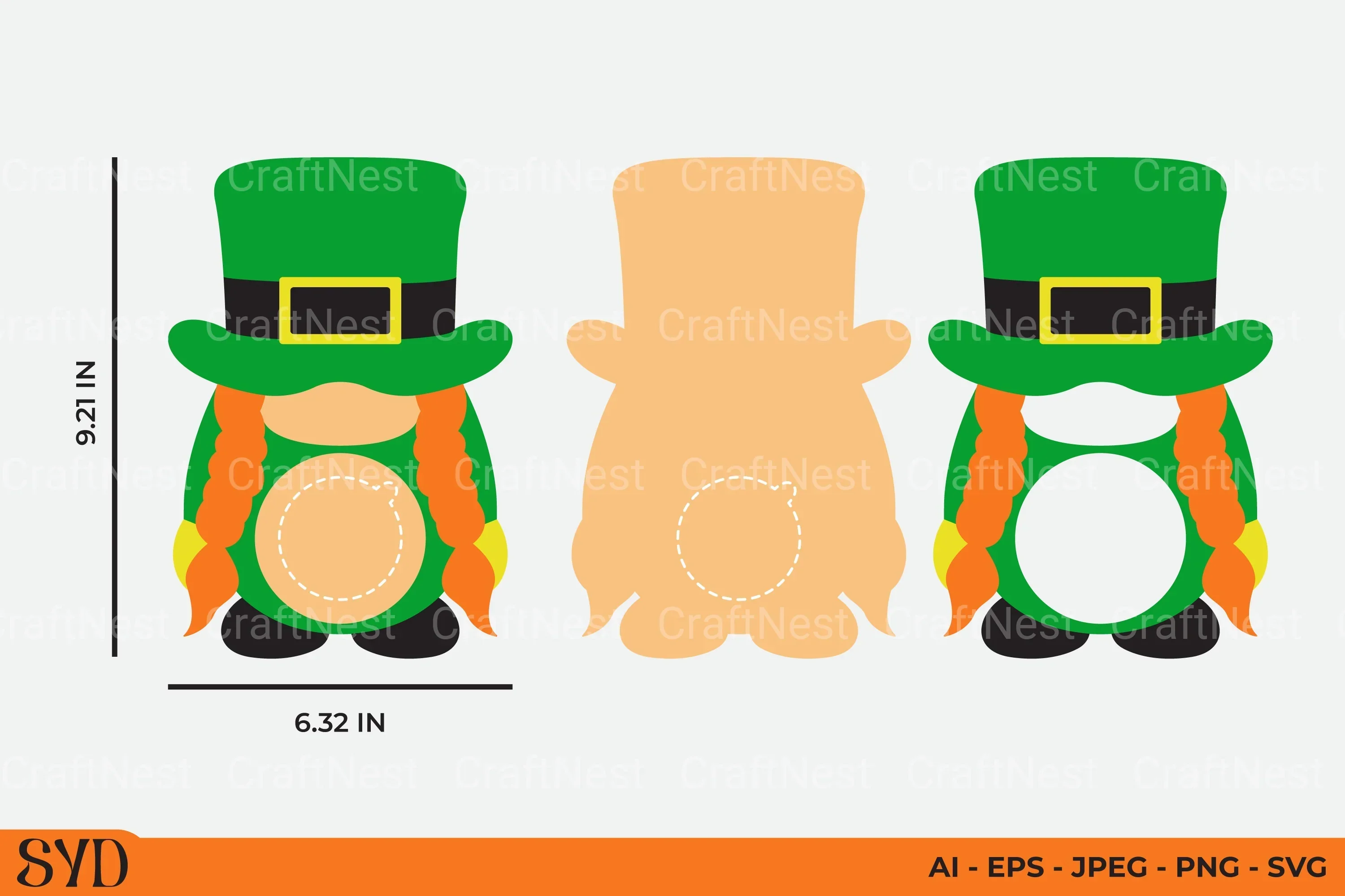 St Patrick's Gnome Candy Dome SVG Bundle - Image 2