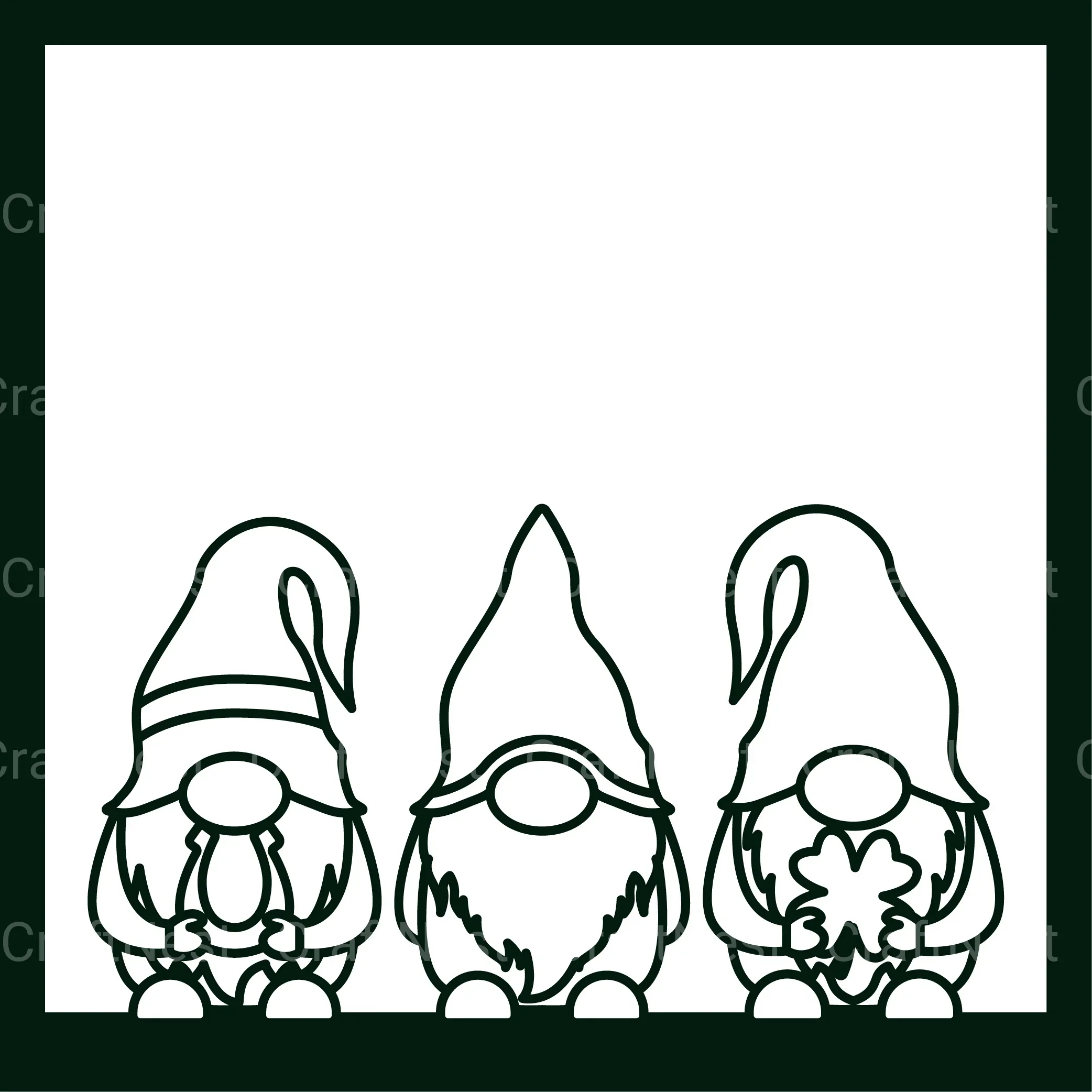 St Patrick's Gnome Mandala Layered Papercut Clipart Bundle - Image 10