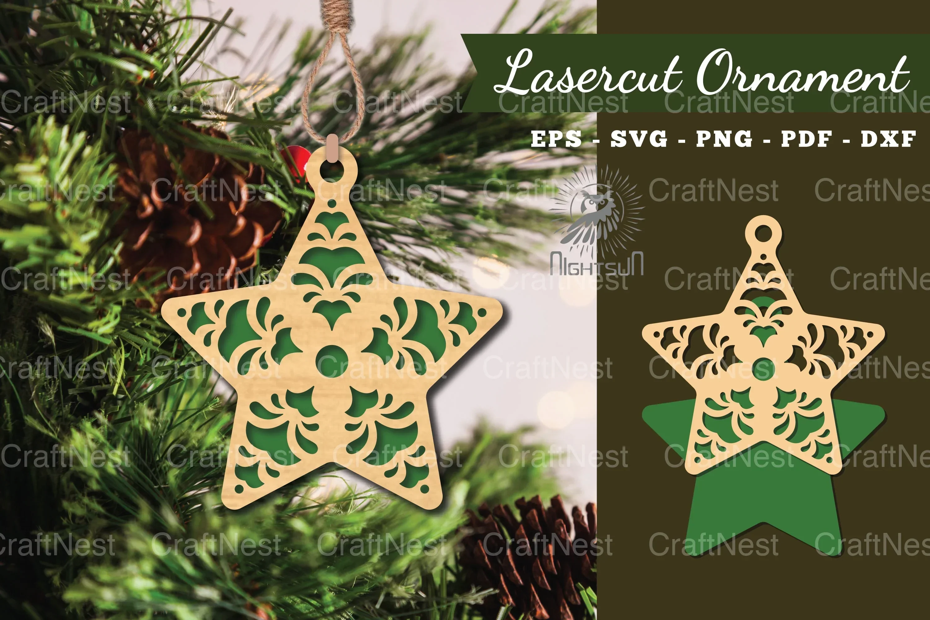 Star Laser Cut Ornament SVG Bundle