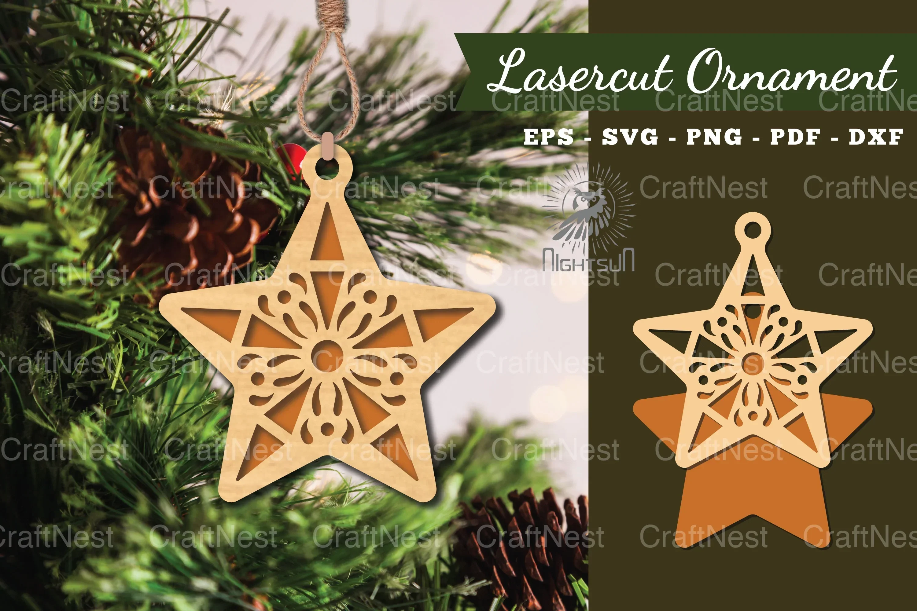 Star Laser Cut Ornament SVG Bundle