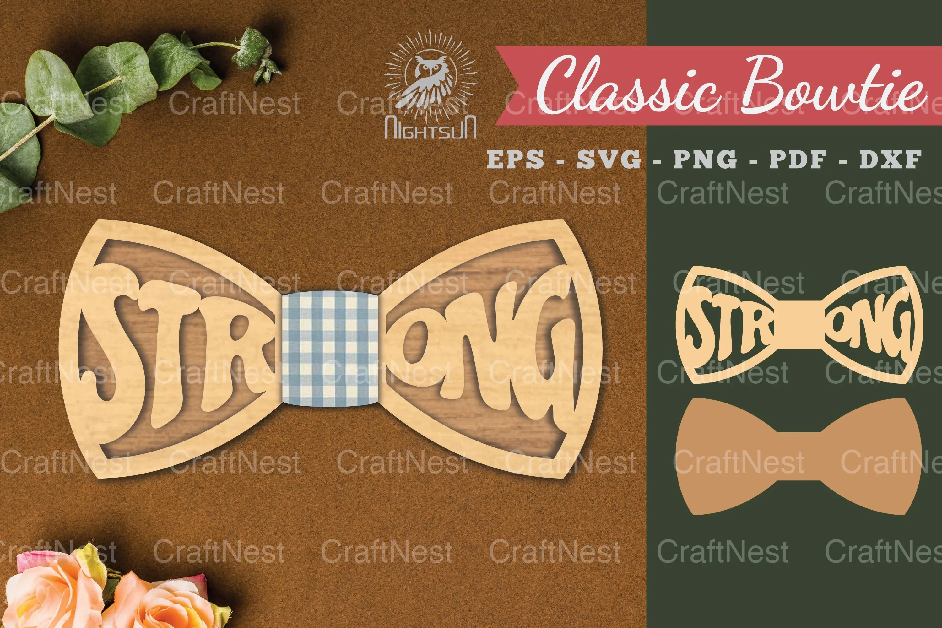 Strong Laser Cut Bowtie SVG Bundle