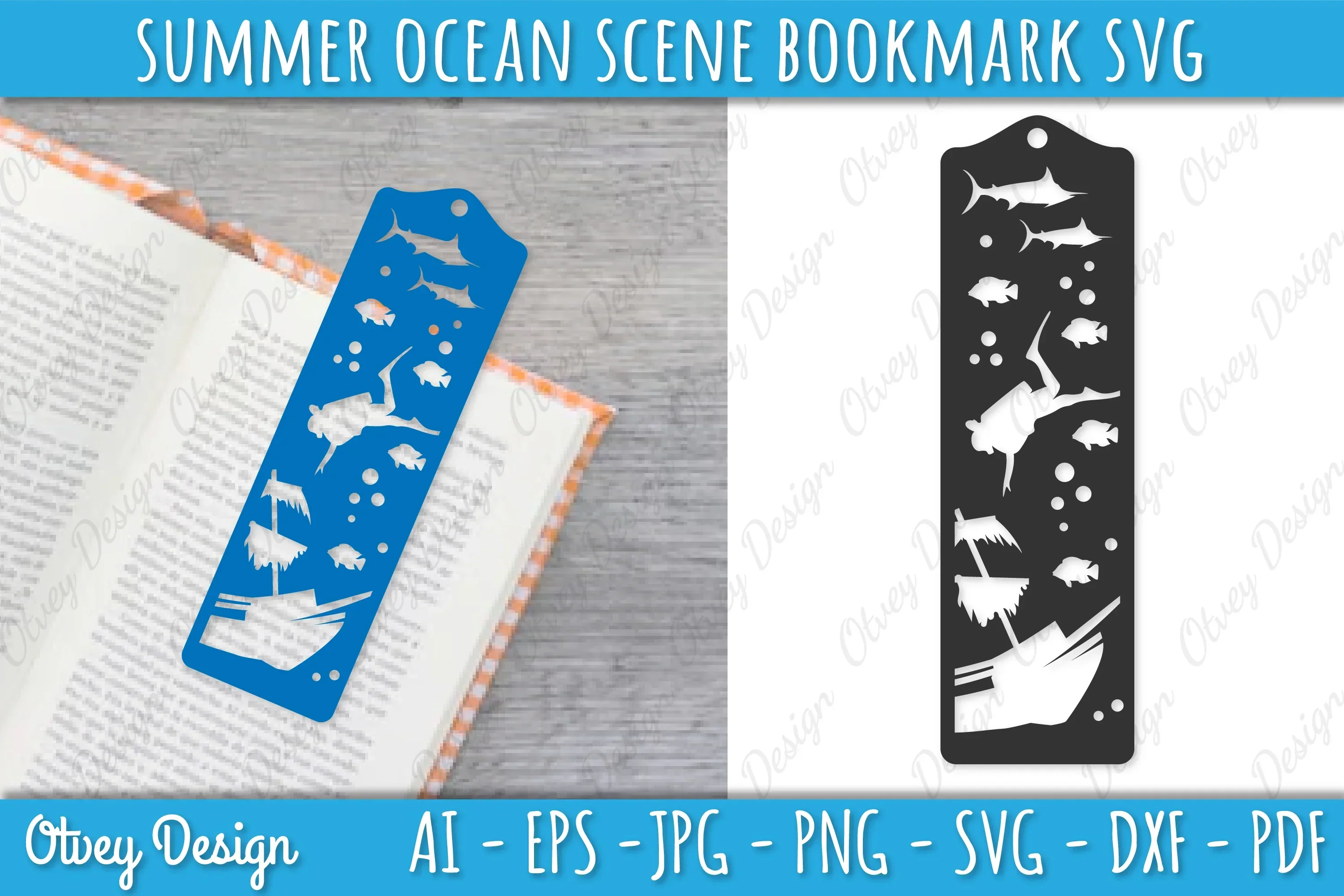 Summer Beach Bookmark SVG Bundle