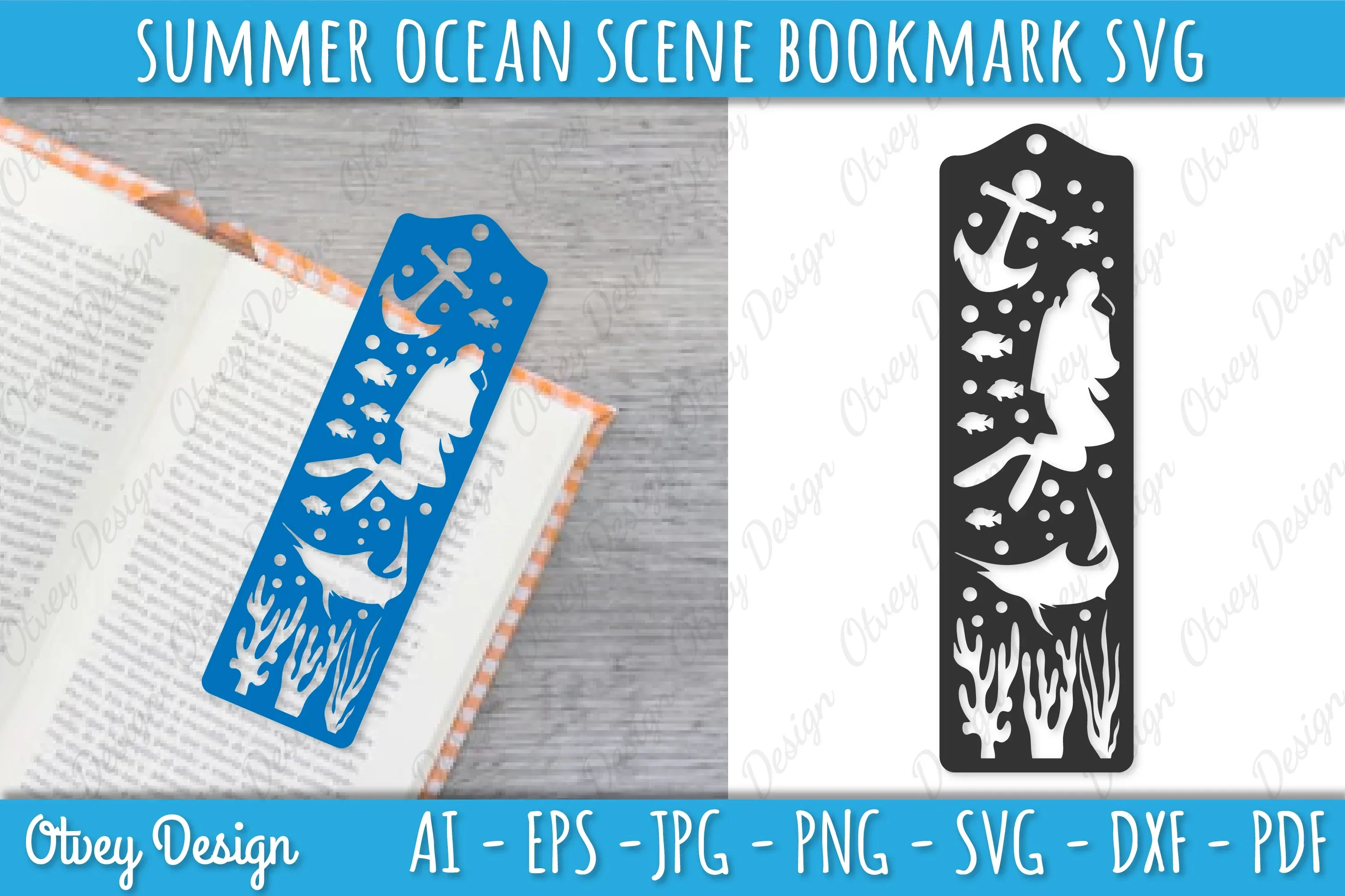 Summer Beach Bookmark SVG Bundle