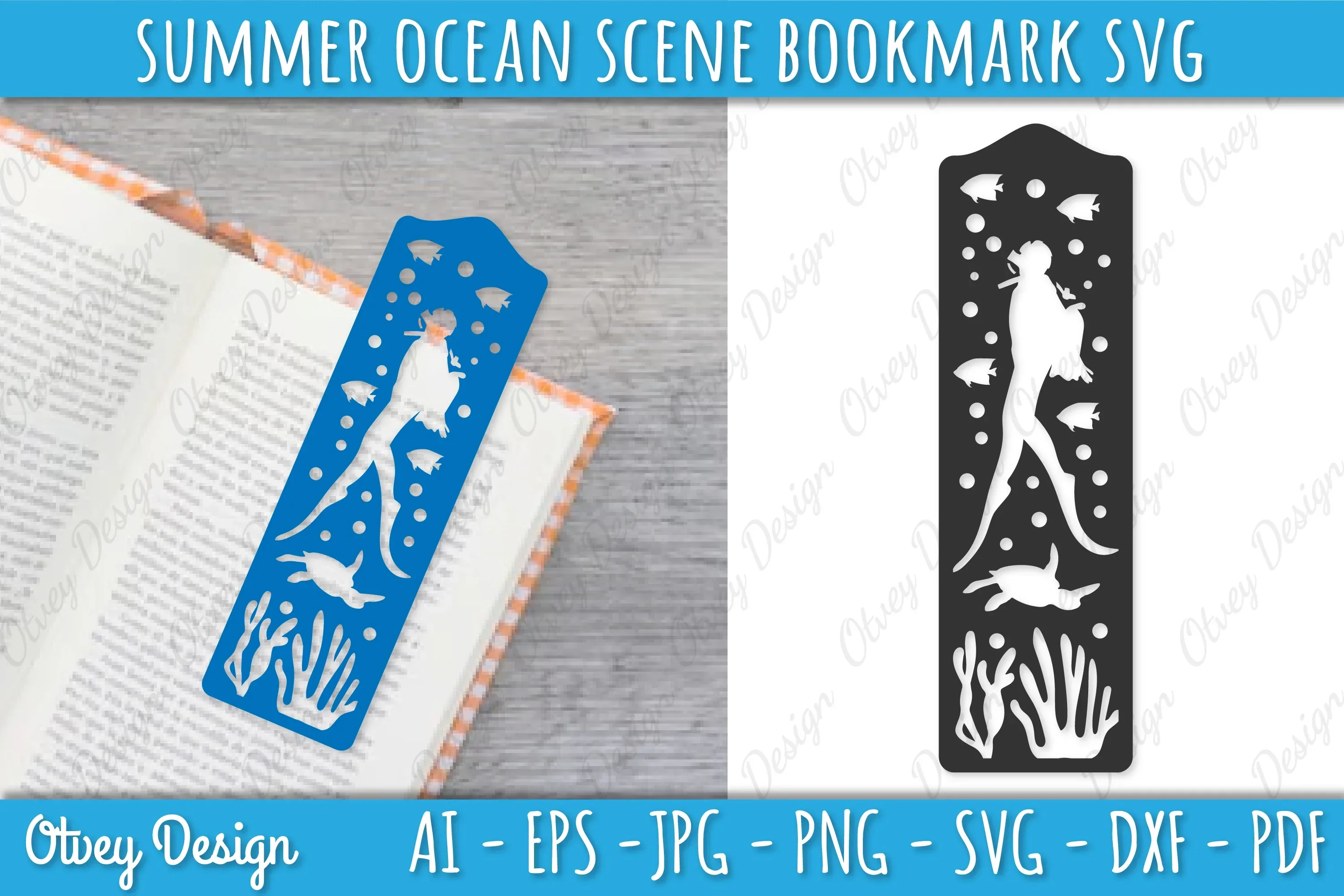 Summer Beach Bookmark SVG Bundle