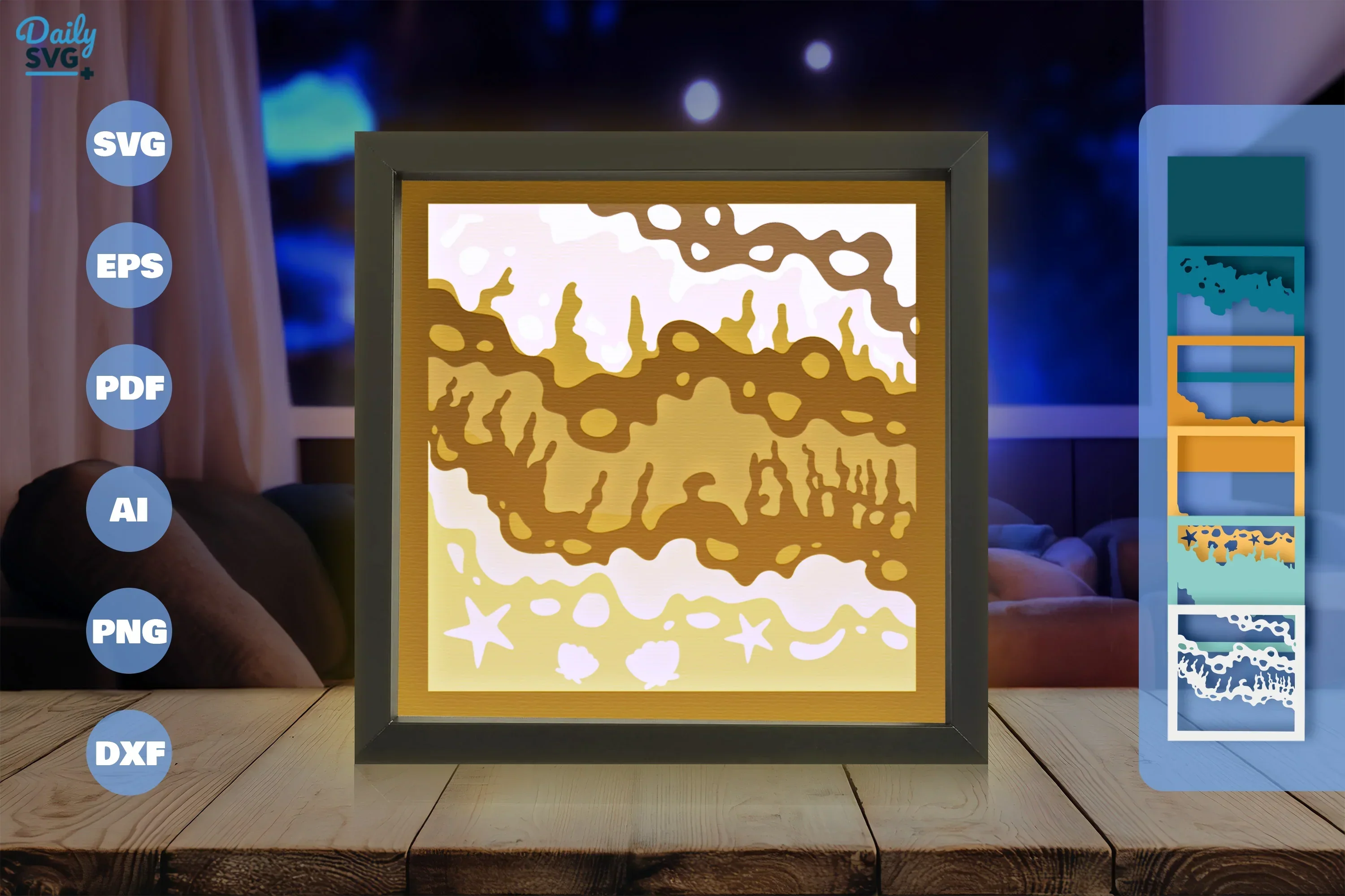 Summer Beach Papercut SVG Bundle - Image 3