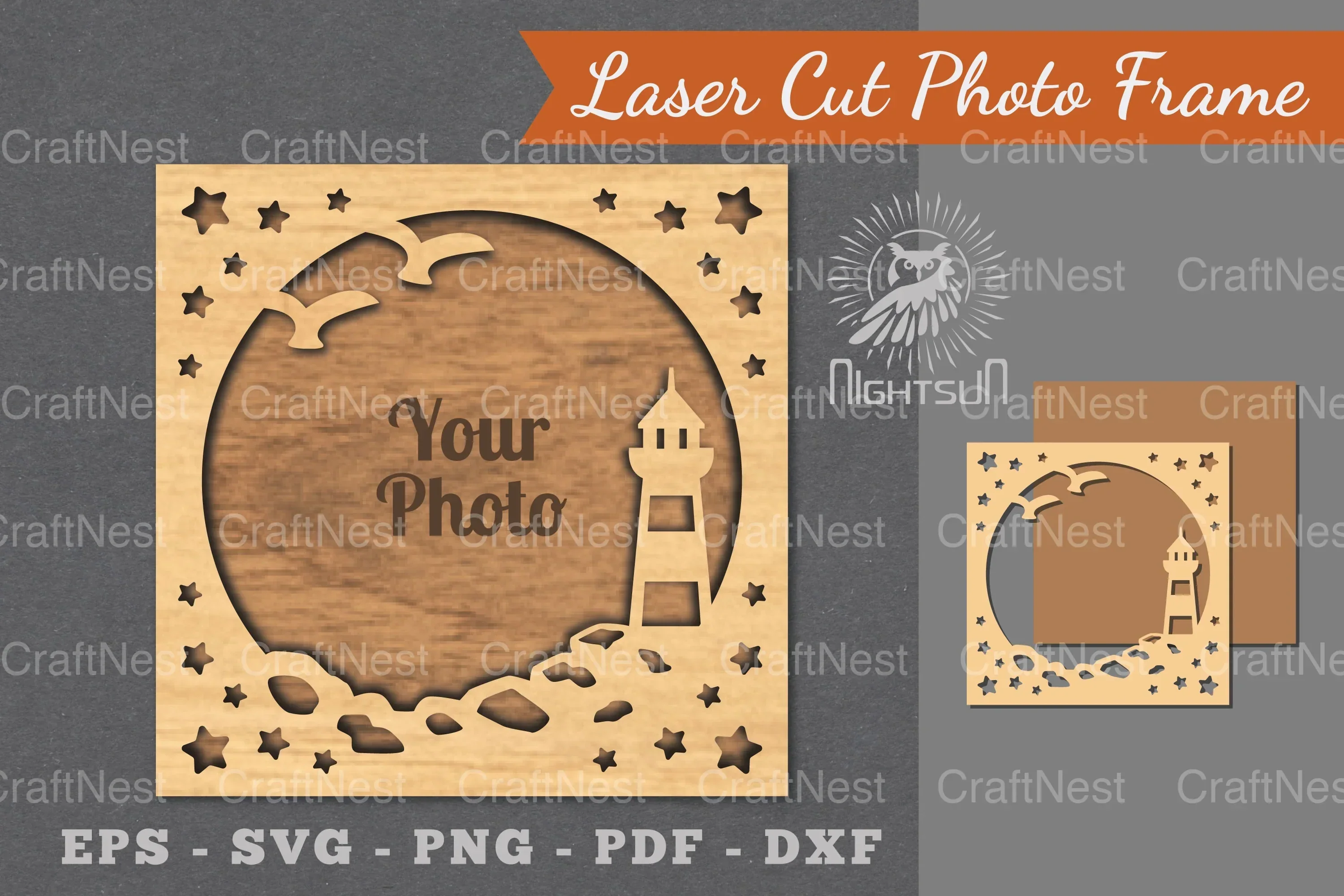 Summer Laser Cut Photo Frame Clipart Bundle