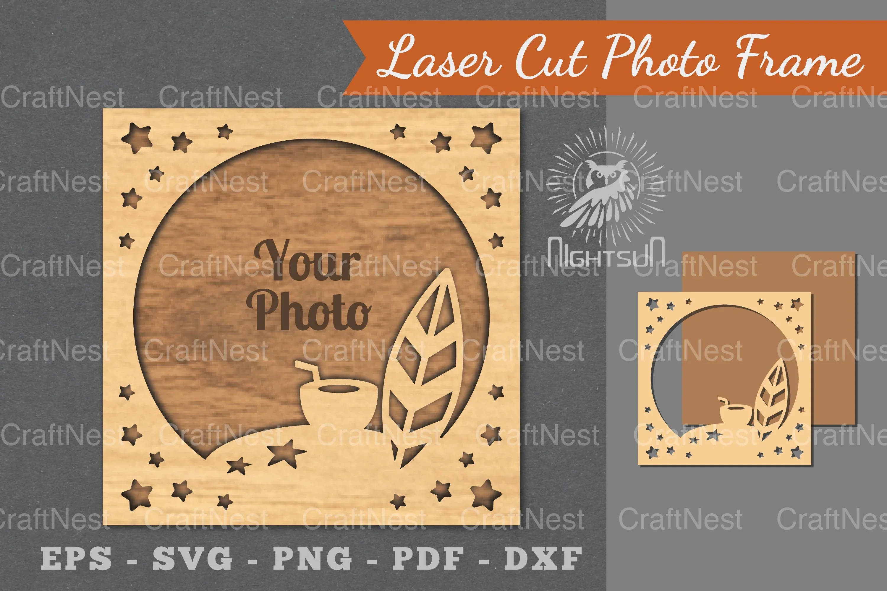 Summer Laser Cut Photo Frame Clipart Bundle