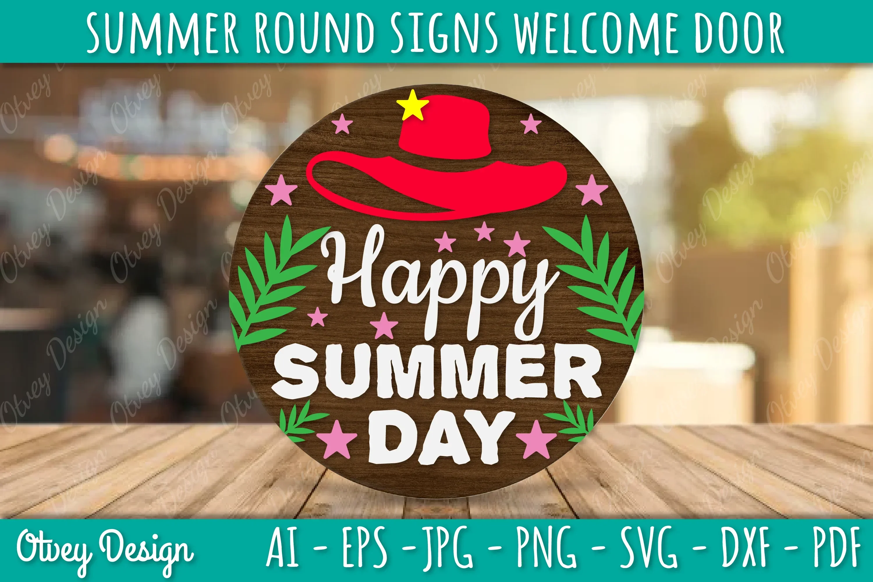 Summer Welcome Door Hangers SVG Bundle - Image 2