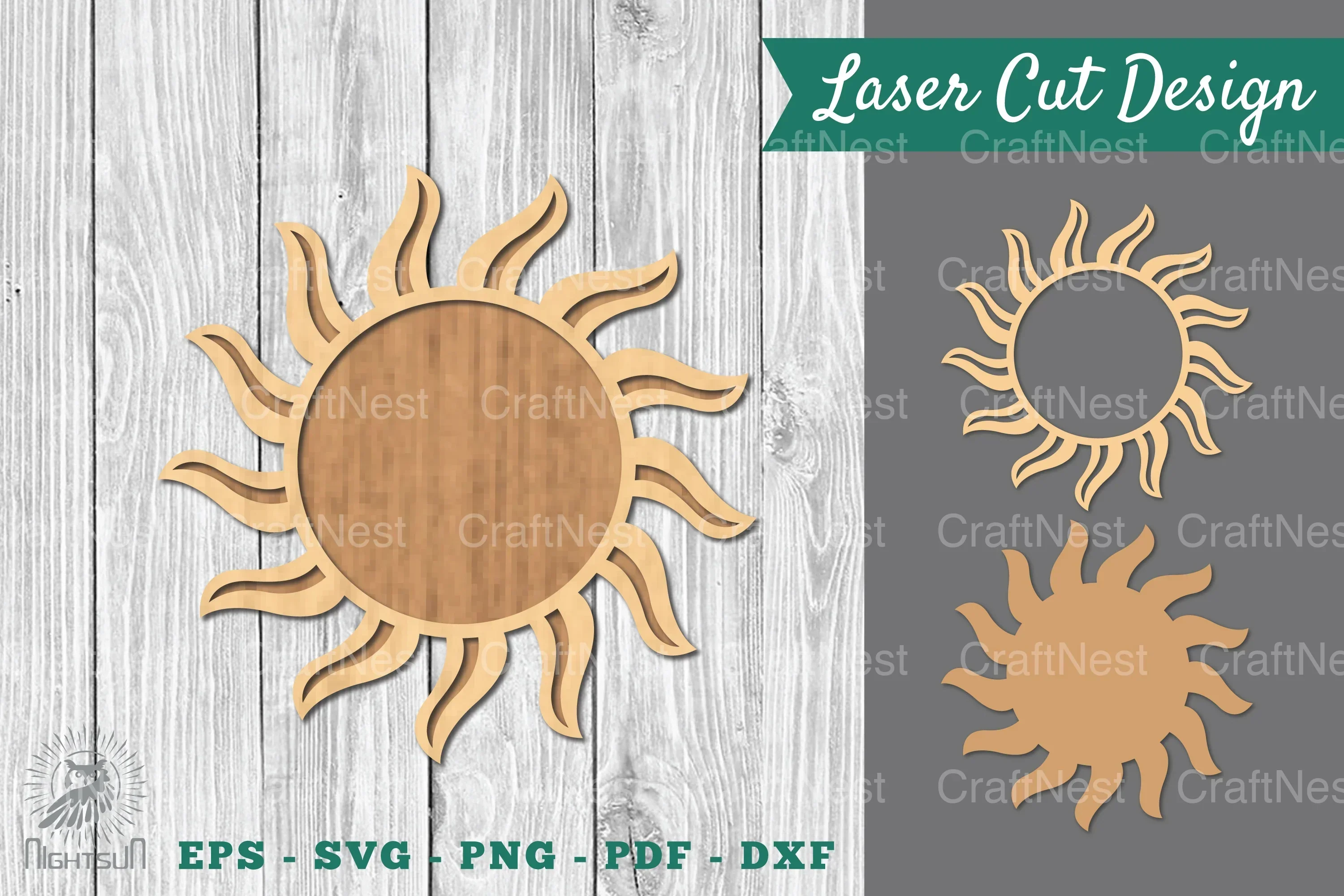 Sun Laser Cut Decoration SVG Bundle