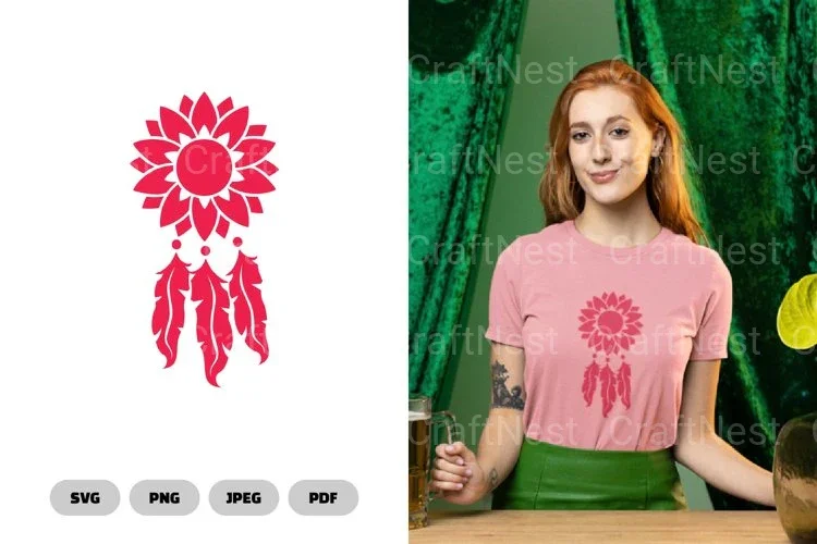 Sunflower Dreamcatcher Clipart Bundle