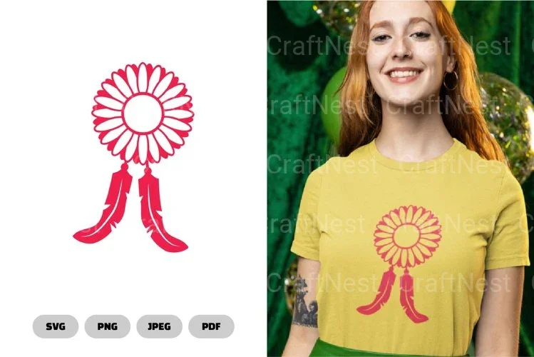 Sunflower Dreamcatcher Clipart Bundle