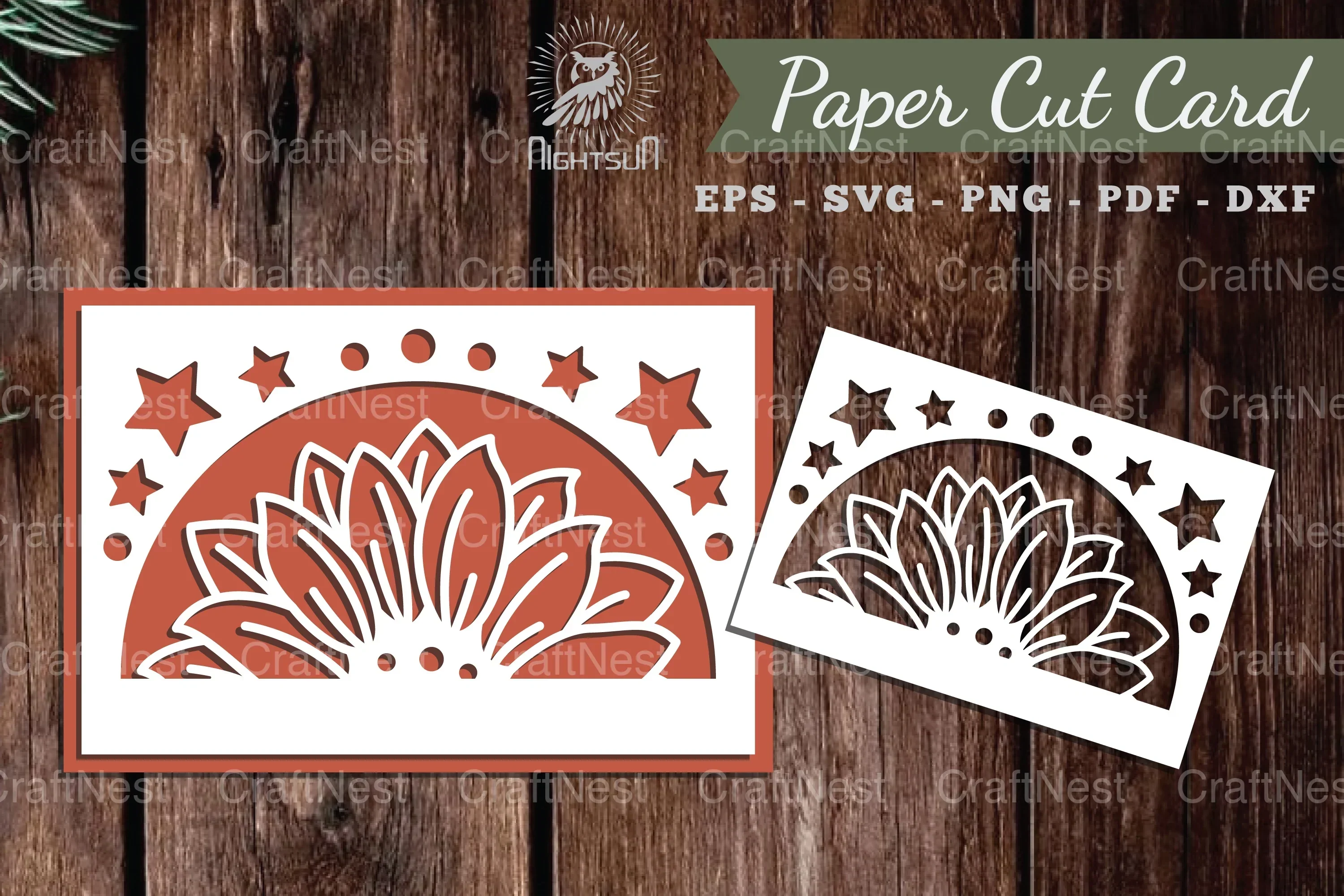 Sunflower Papercut Card SVG Bundle