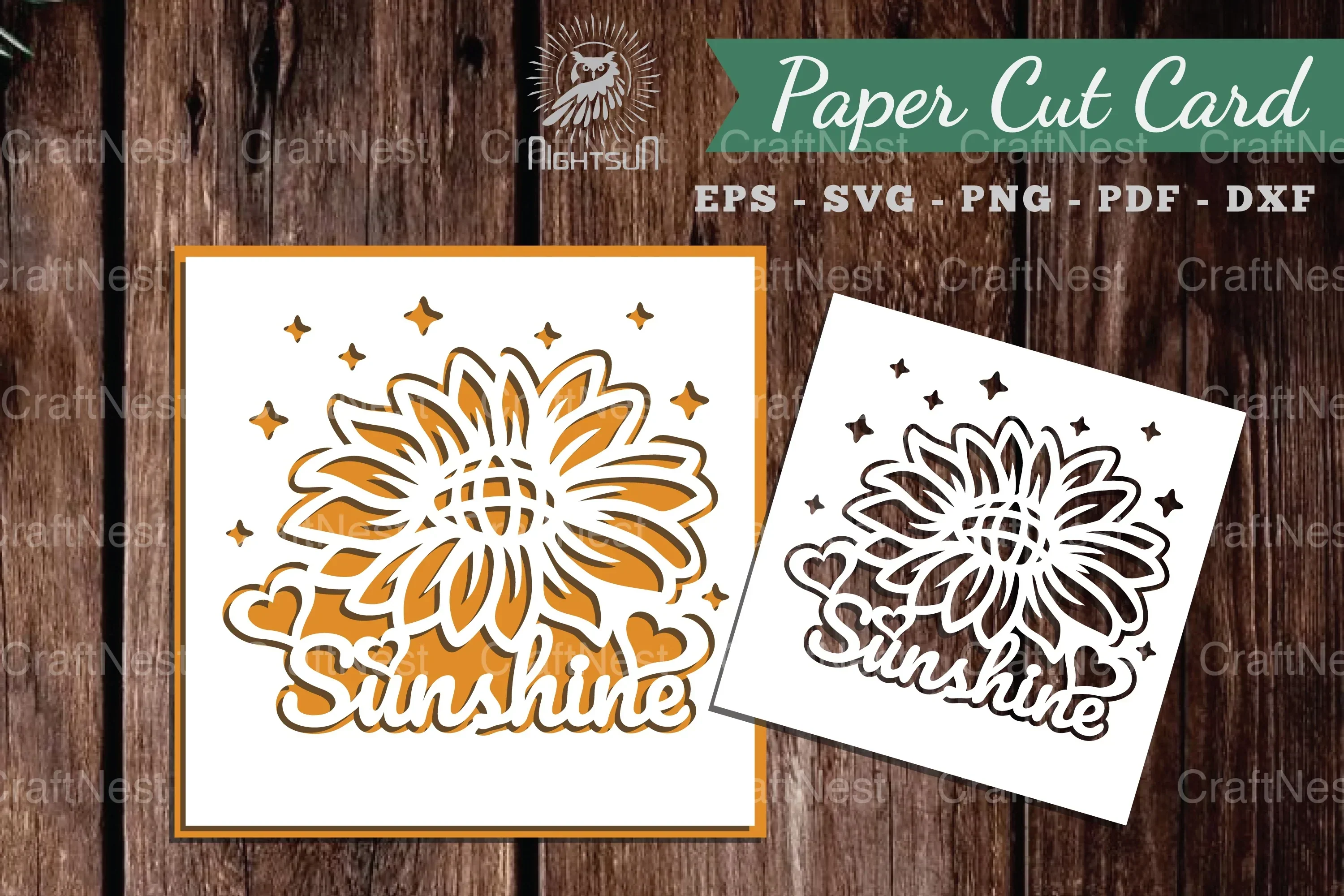 Sunshine Papercut Card SVG Bundle