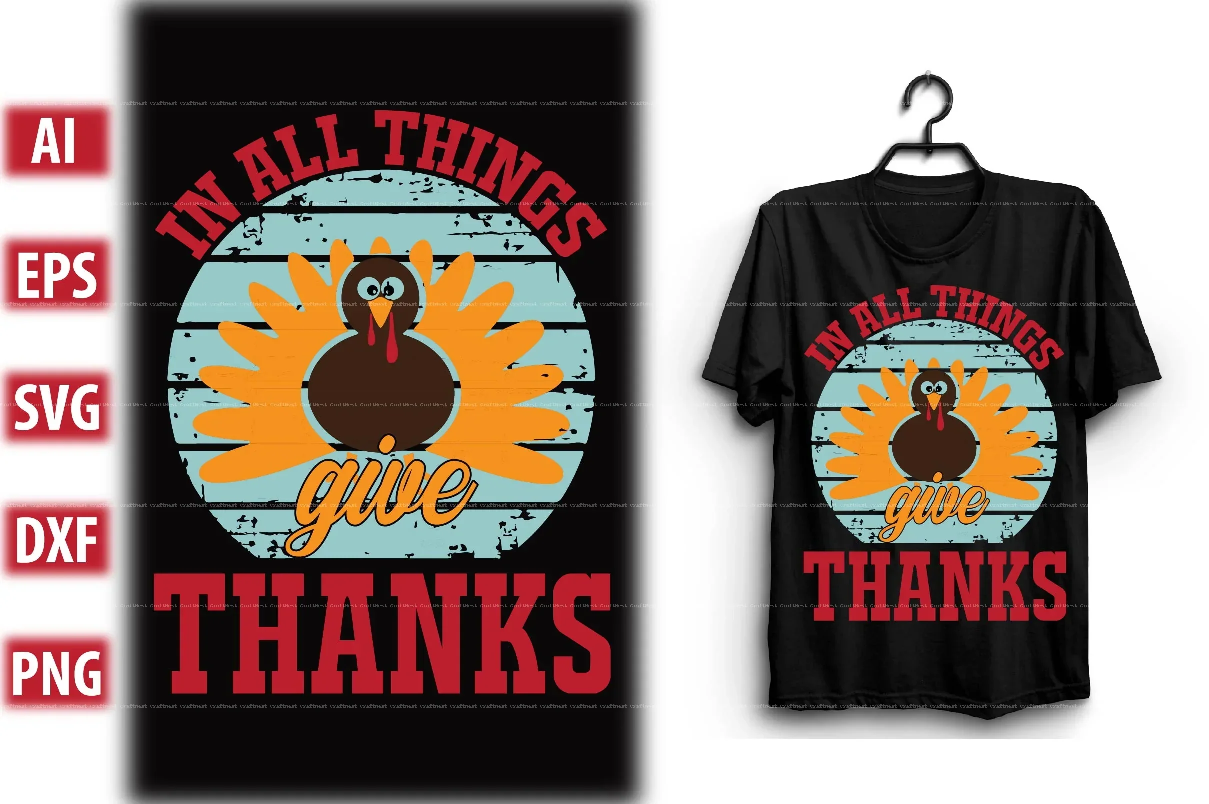 Thanksgiving T-Shirt Design SVG Bundle - Image 3