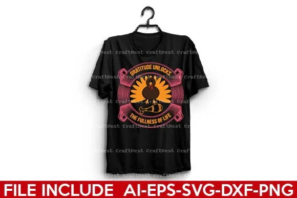 Thanksgiving T-Shirt Design SVG Bundle - Image 9