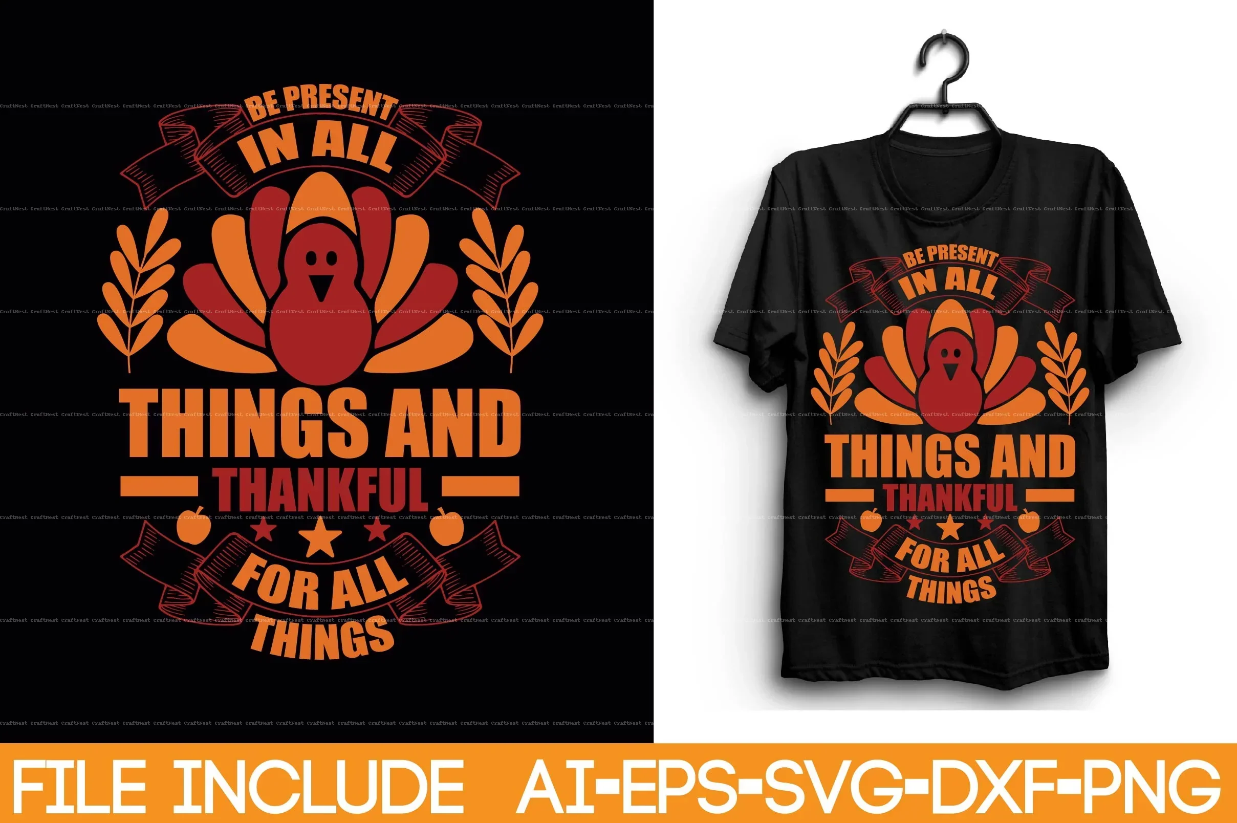 Thanksgiving T-Shirt SVG Bundle - Image 7
