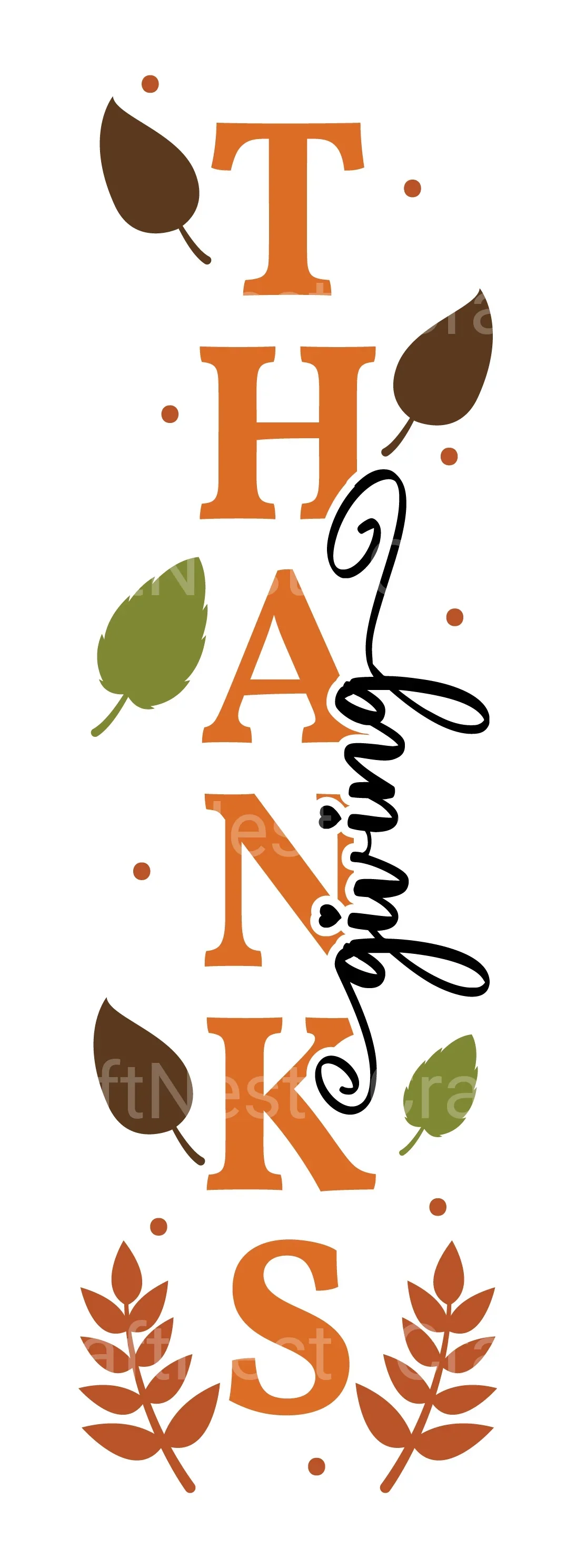 Thanksgiving Vertical Sign SVG Bundle - Image 4