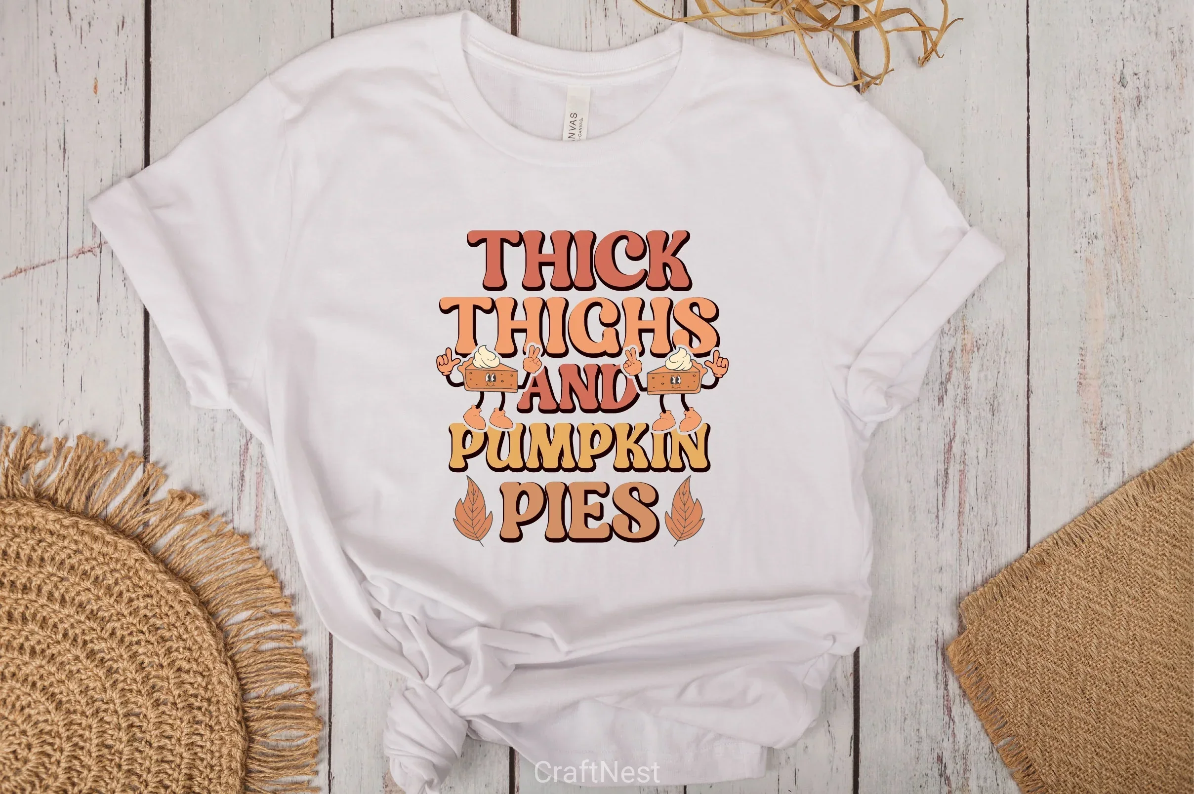 Thick Thighs And Pumpkin Pies SVG Bundle - Image 2
