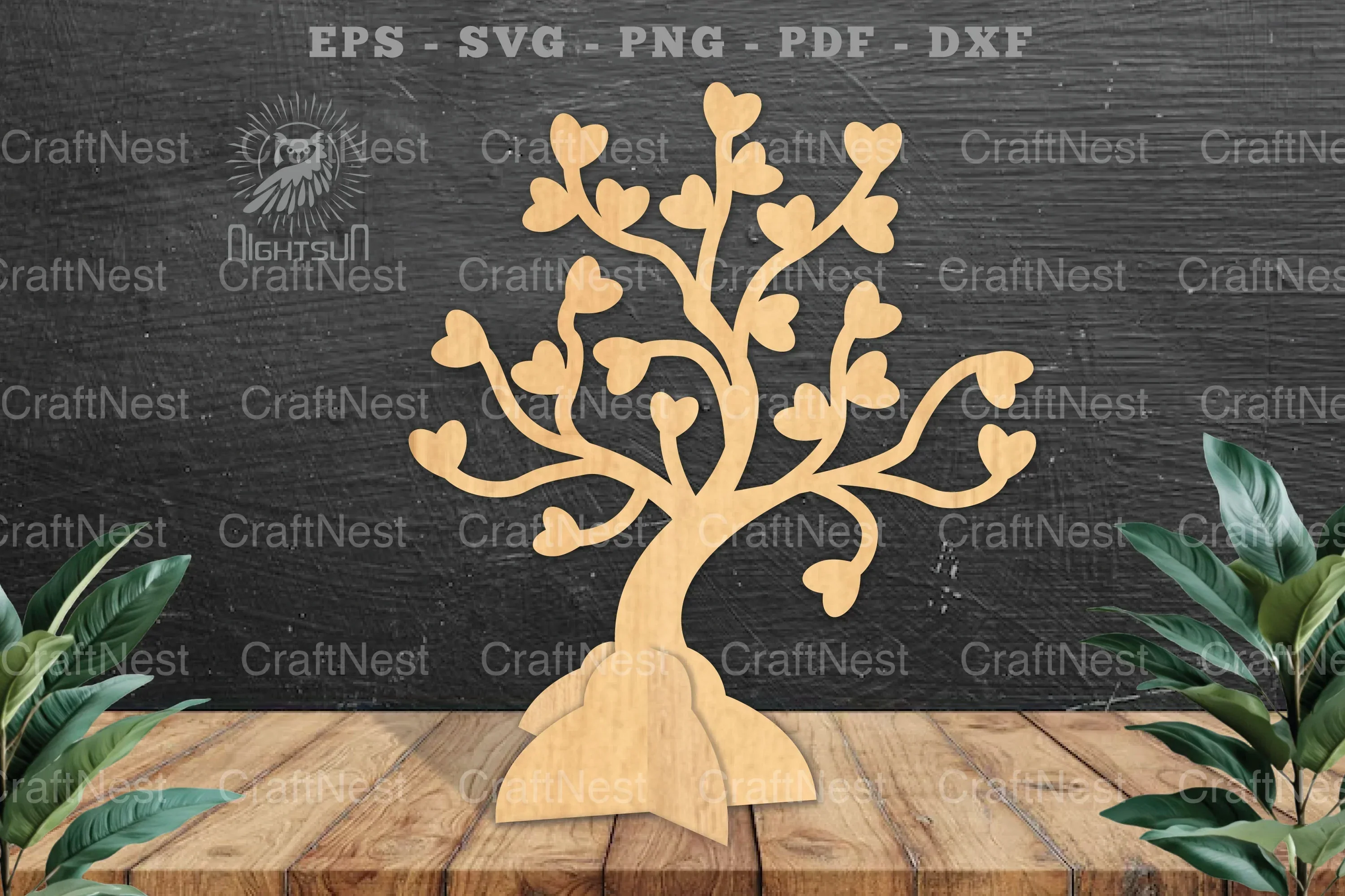Tree Love Laser Cut Home Decoration - Wall Art Decor