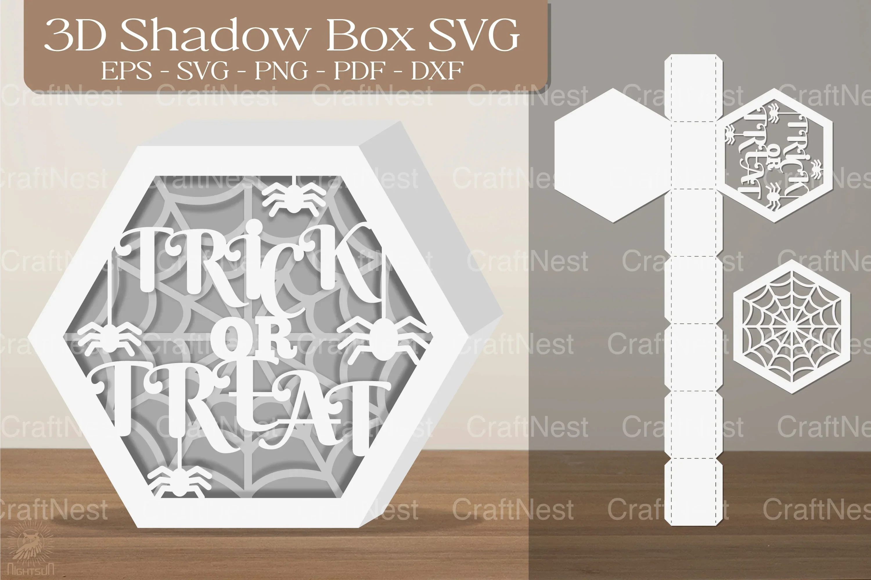 Trick Or Treat 3D Shadow Box SVG Bundle