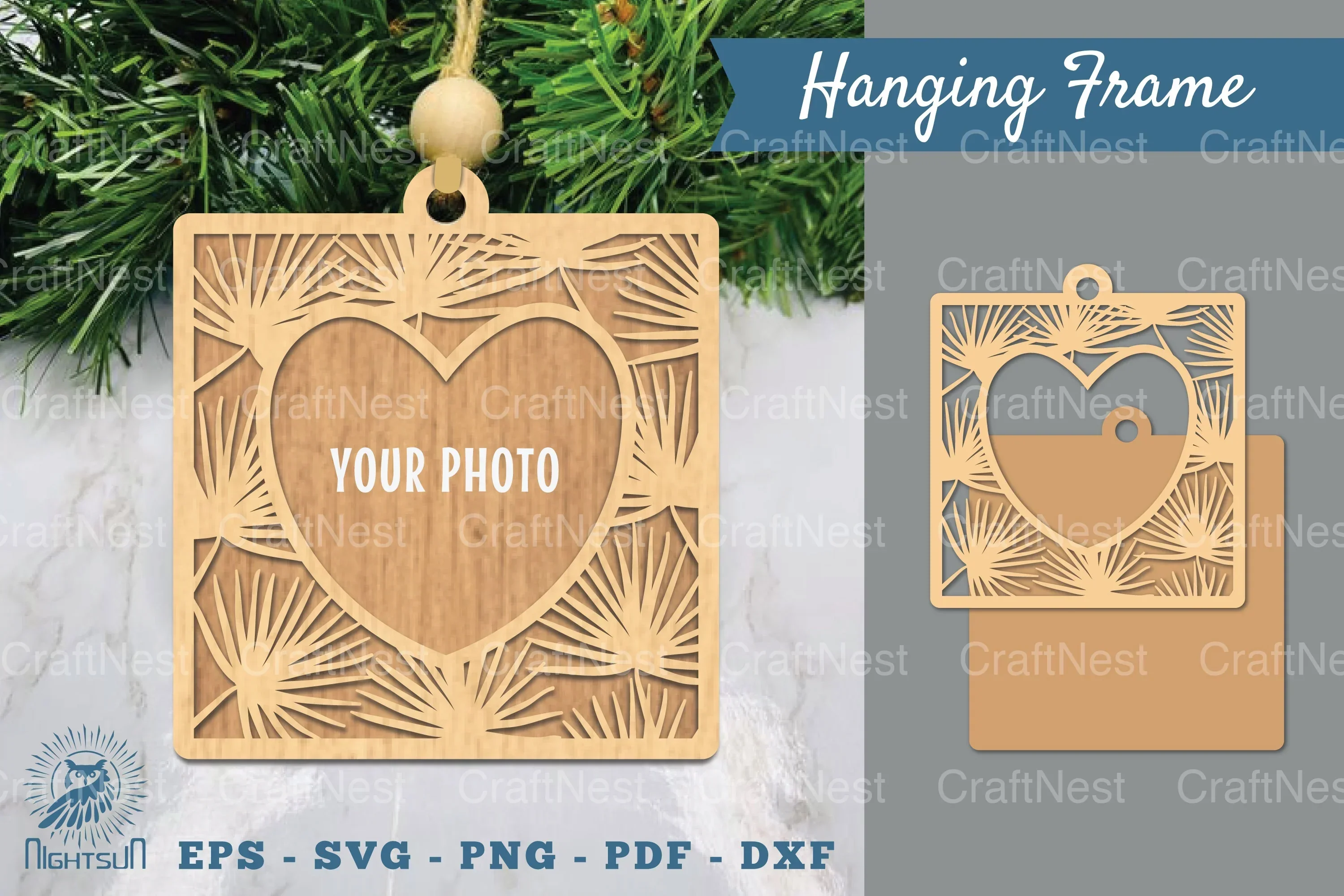 Tropical Leaves Laser Cut Photo Frame SVG Bundle