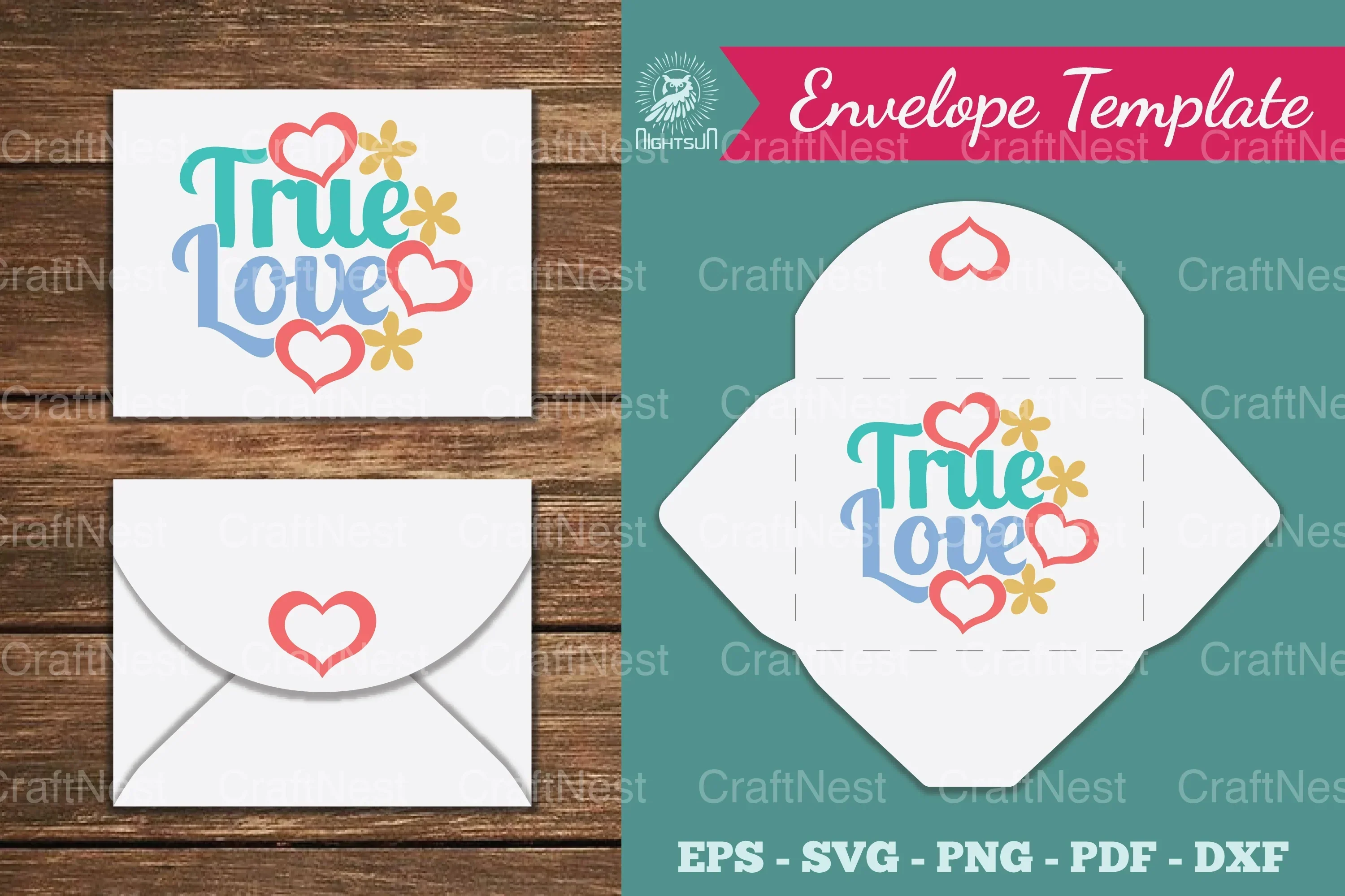 True Love Envelope Template Bundle