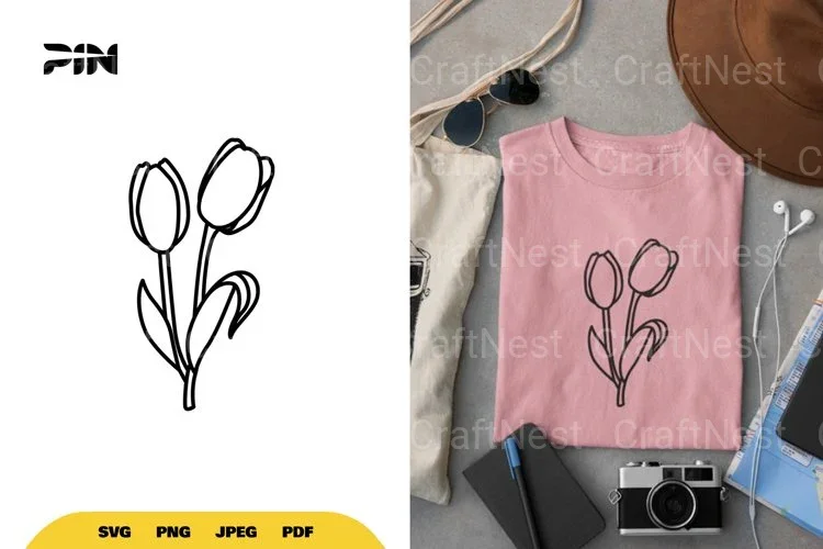 Tulip Flower SVG Bundle