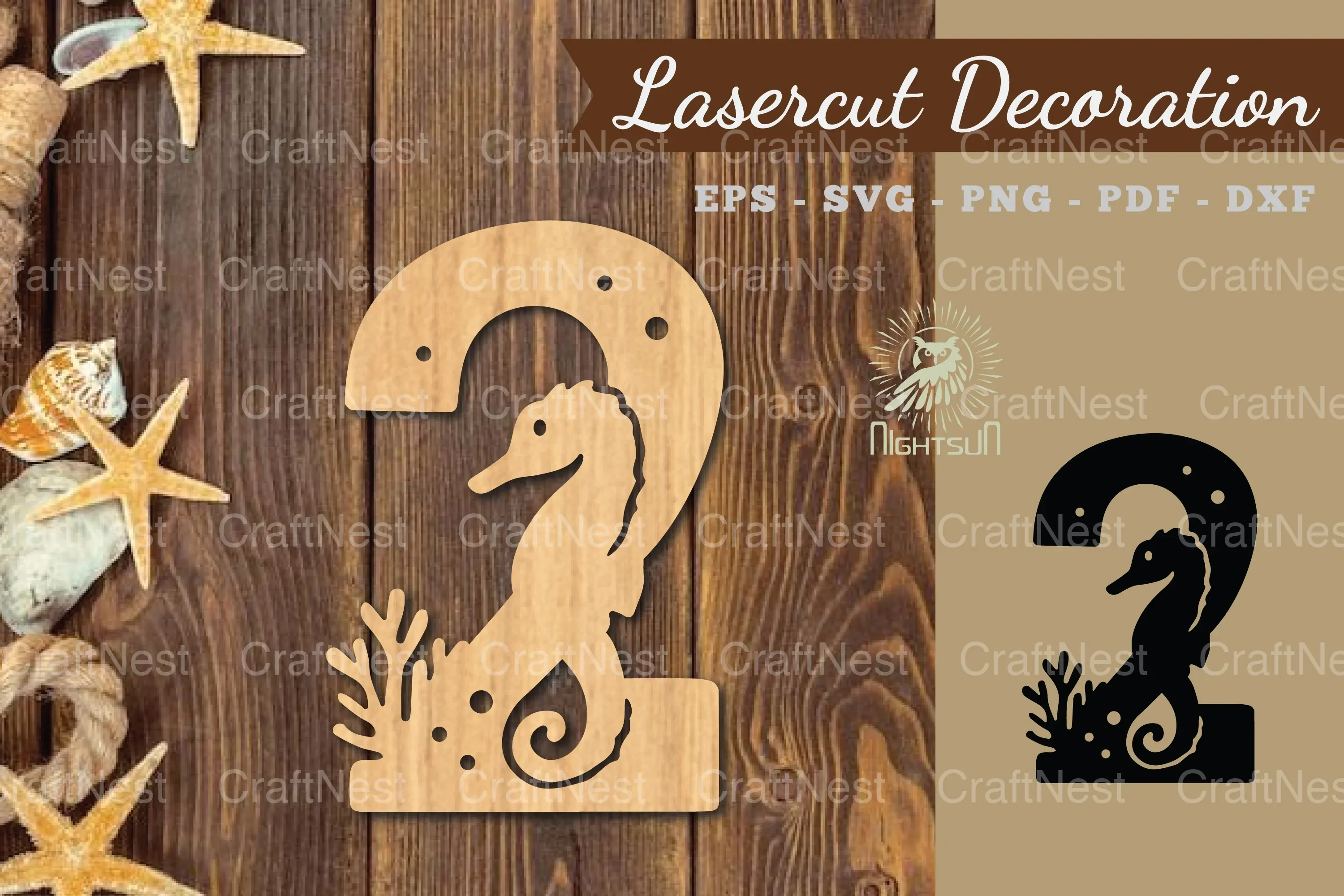 Underwater Lasercut Decoration Clipart Bundle