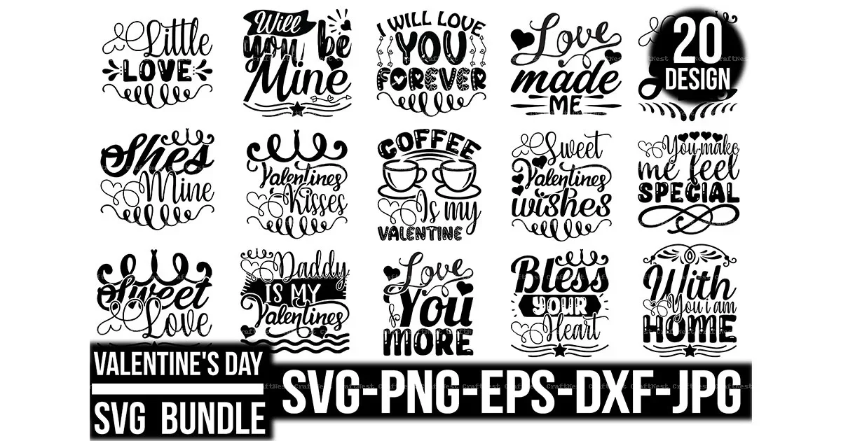 Valentine SVG Bundle for Crafting - Image 3
