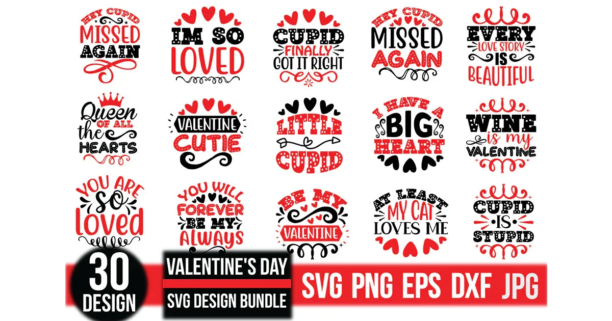 Valentine's Day SVG Bundle