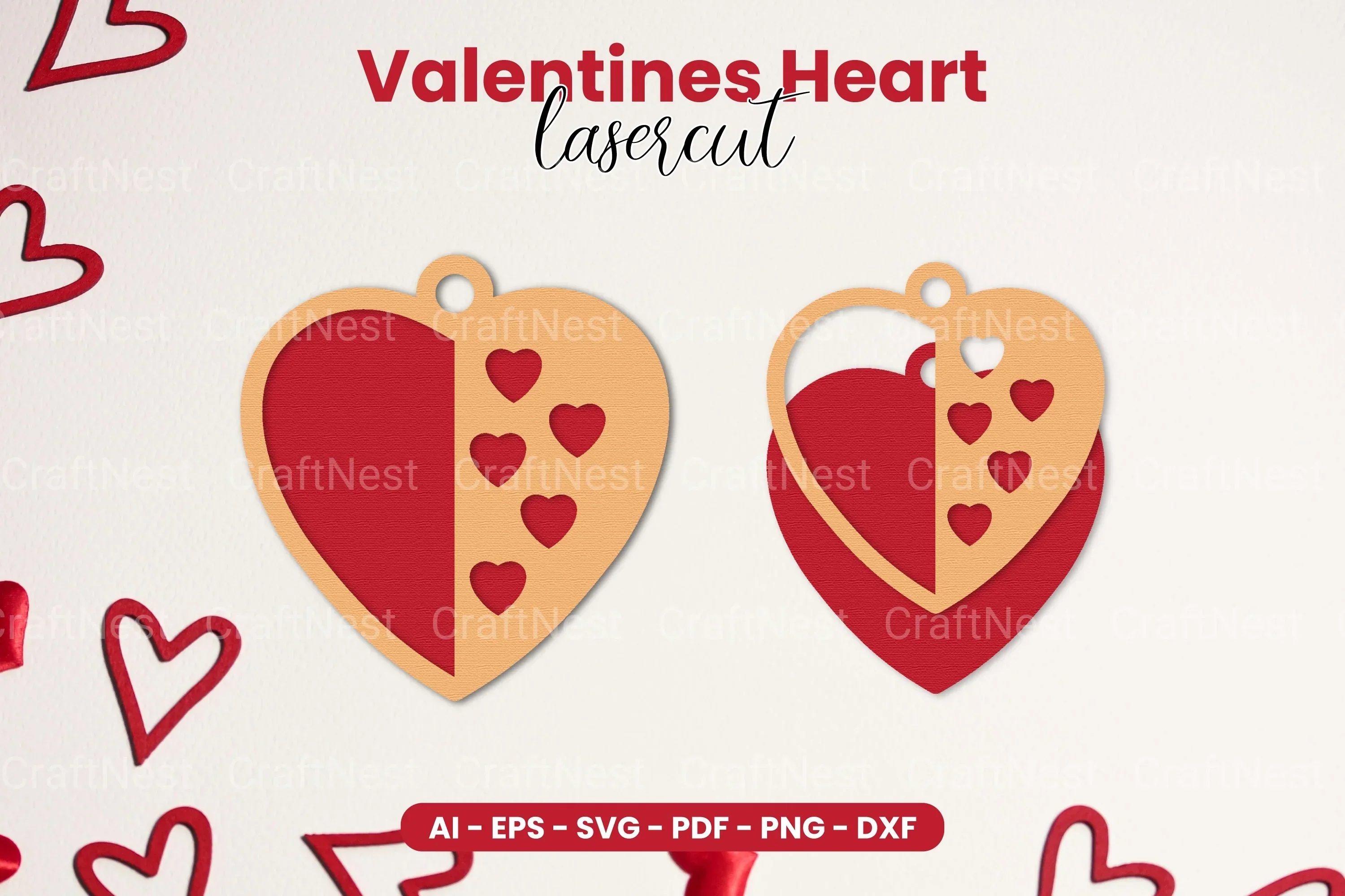 Valentine's Heart Laser Cut SVG Bundle