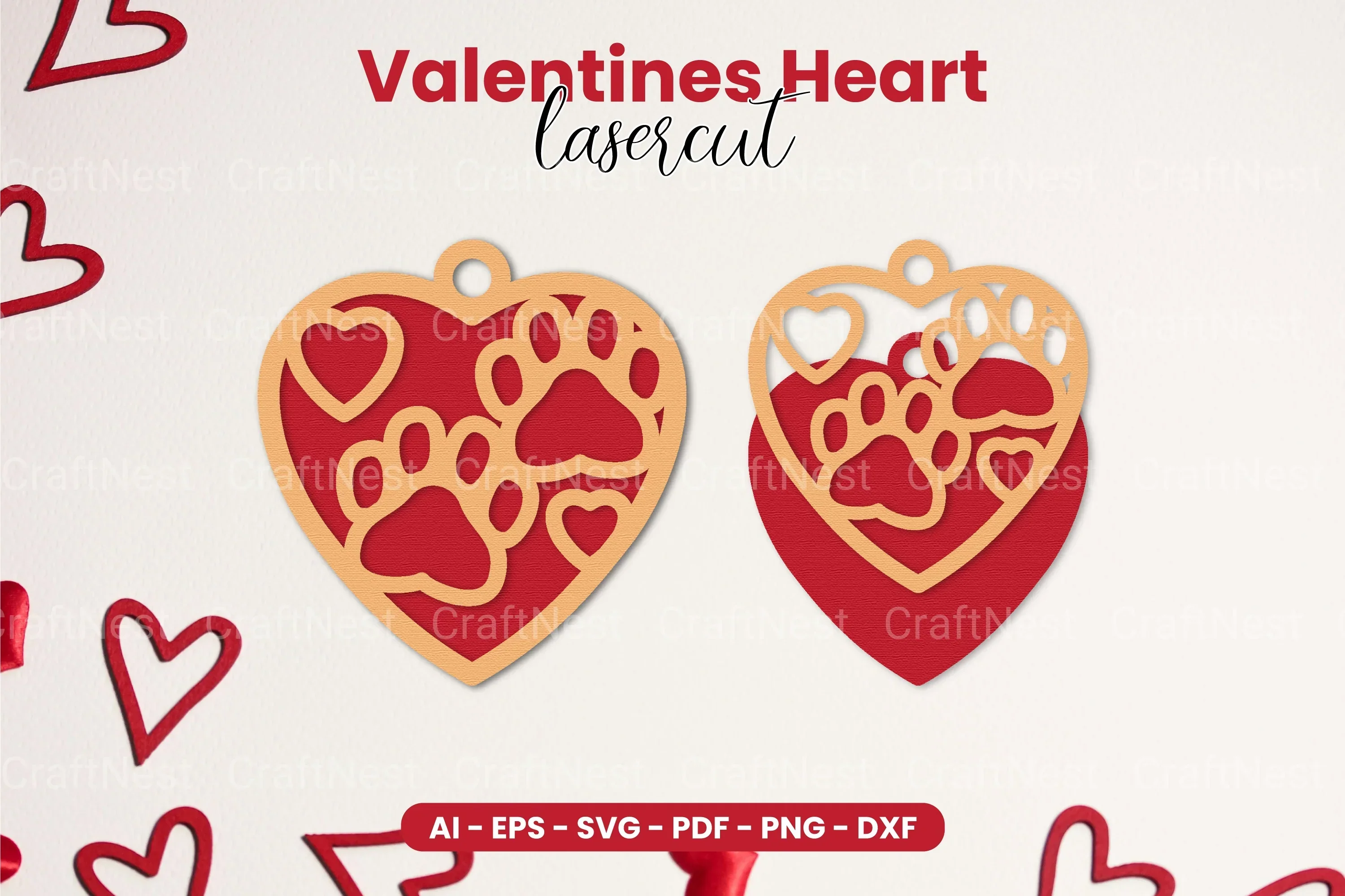 Valentine's Heart Laser Cut SVG Bundle