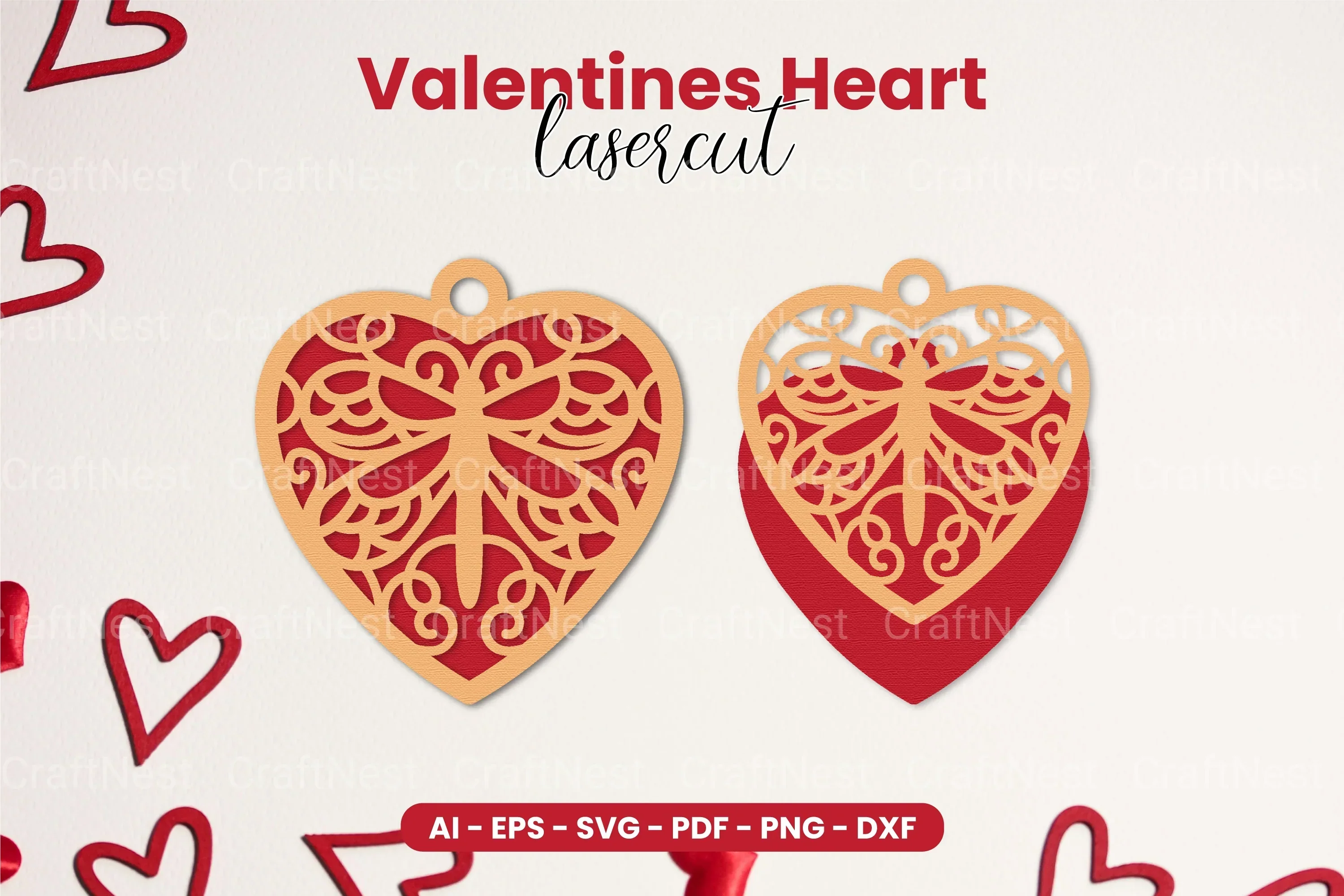 Valentine's Heart Laser Cut SVG Bundle